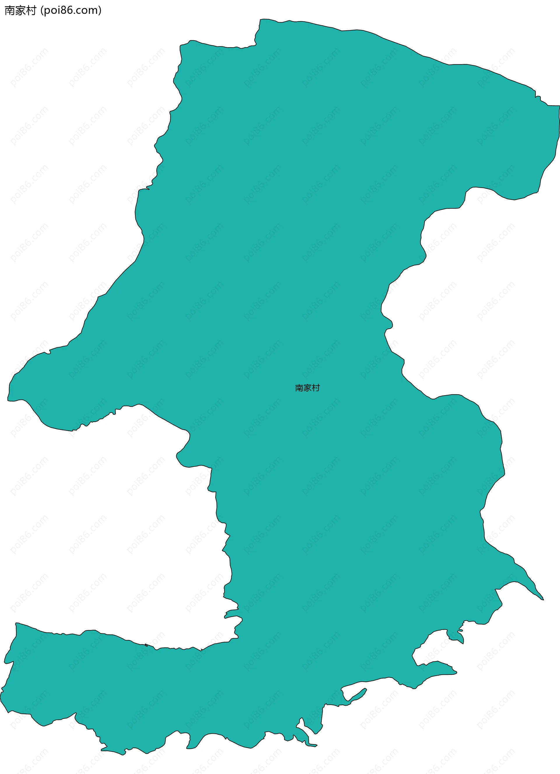 南家村边界地图