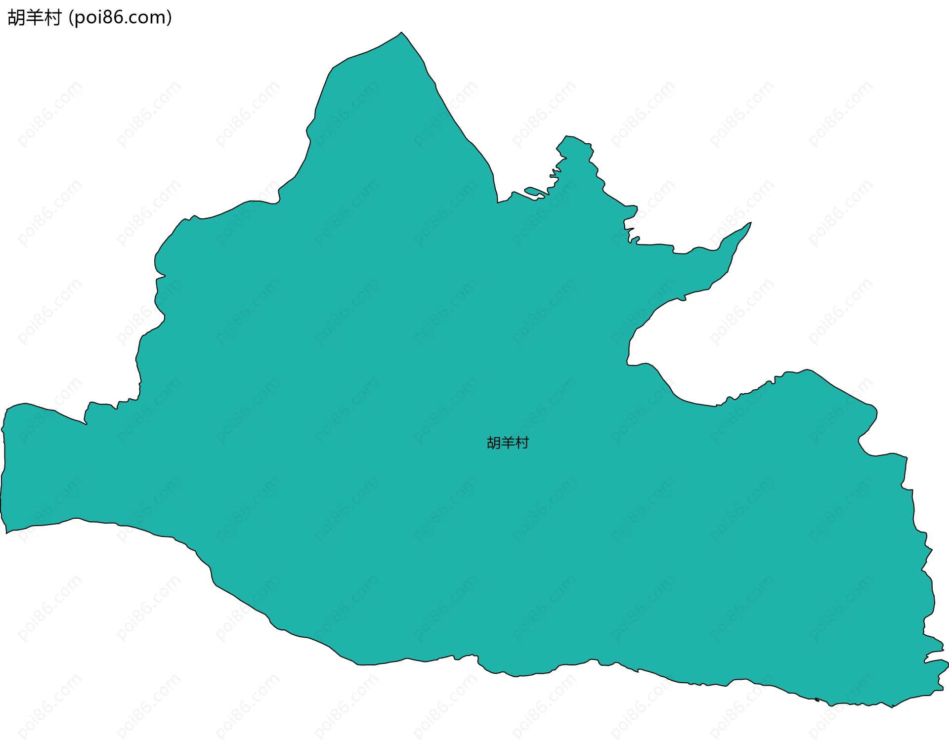 胡羊村边界地图