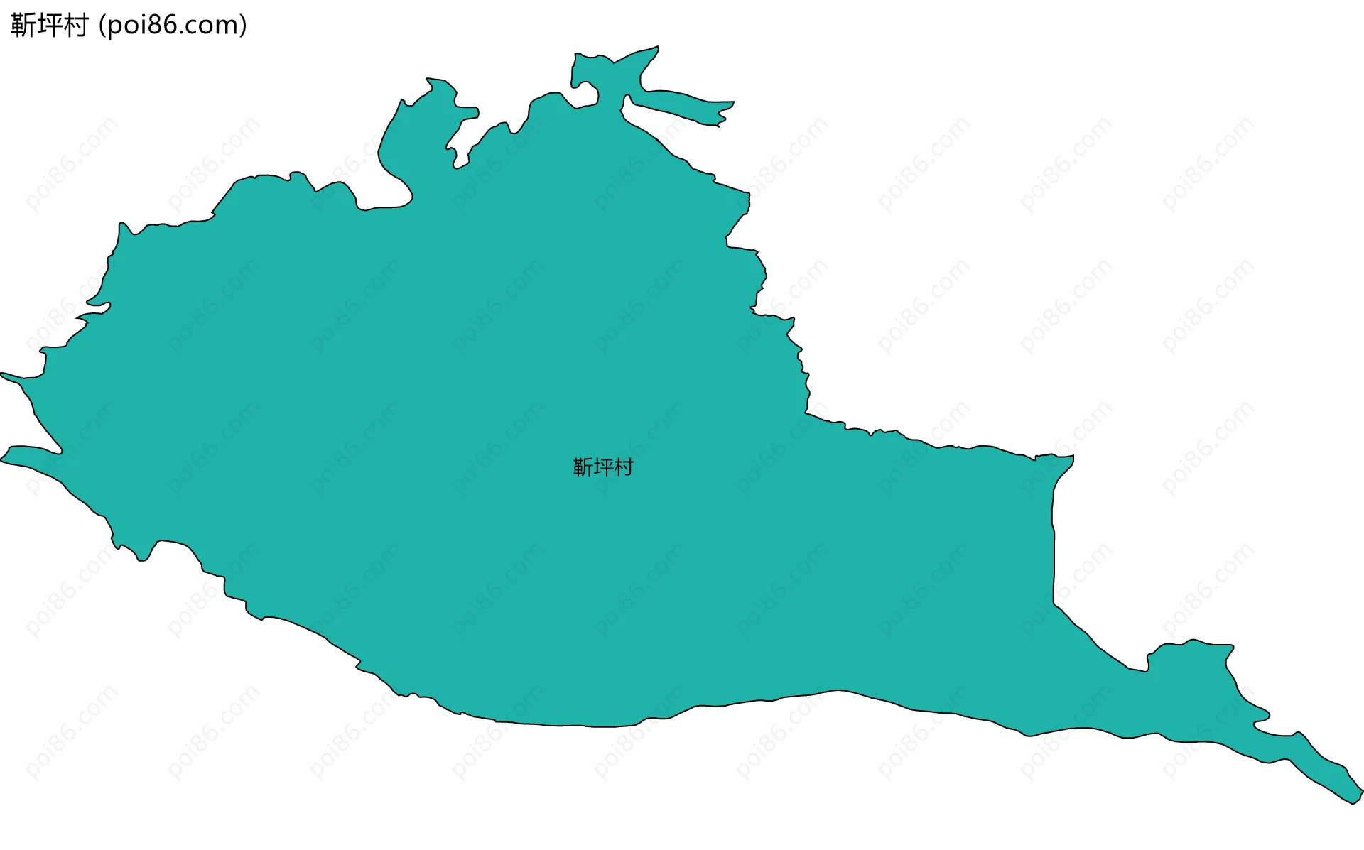 靳坪村边界地图