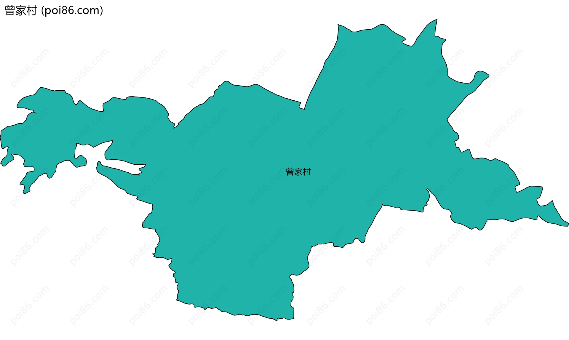 曾家村边界地图