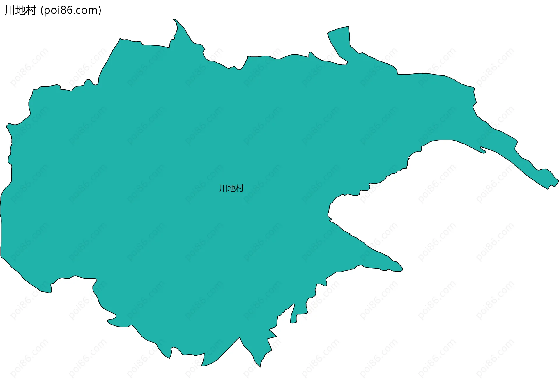 川地村边界地图