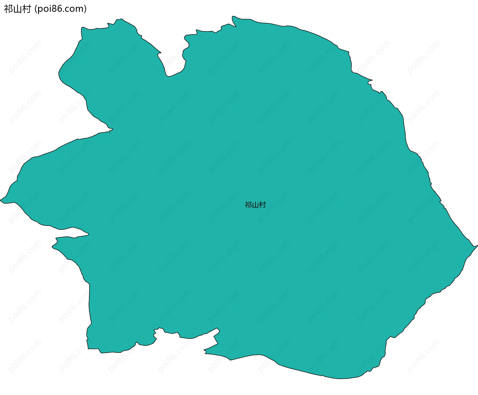 祁山村边界地图