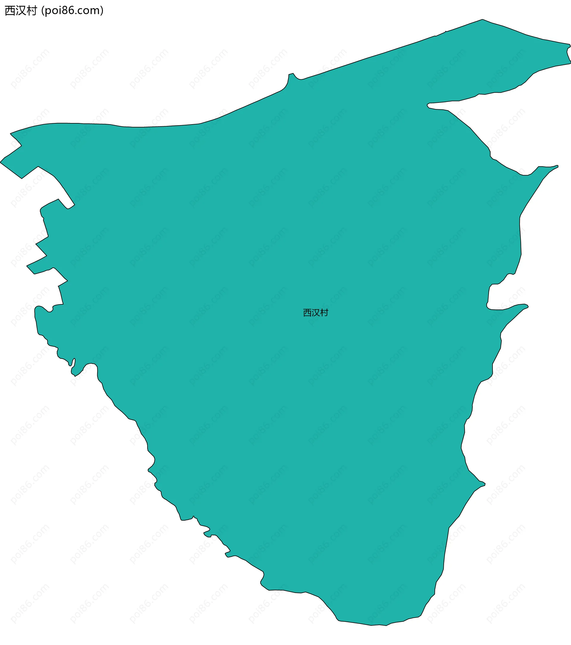 西汉村边界地图