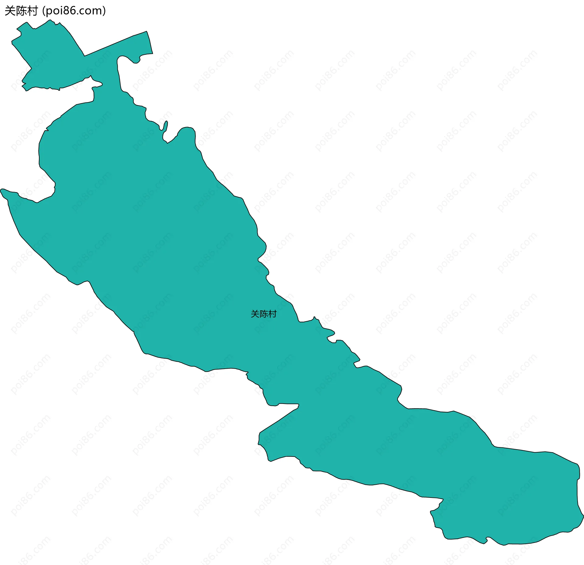 关陈村边界地图