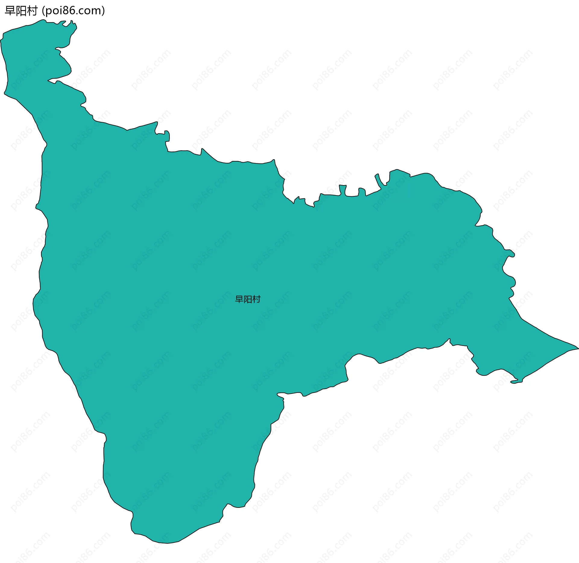 早阳村边界地图