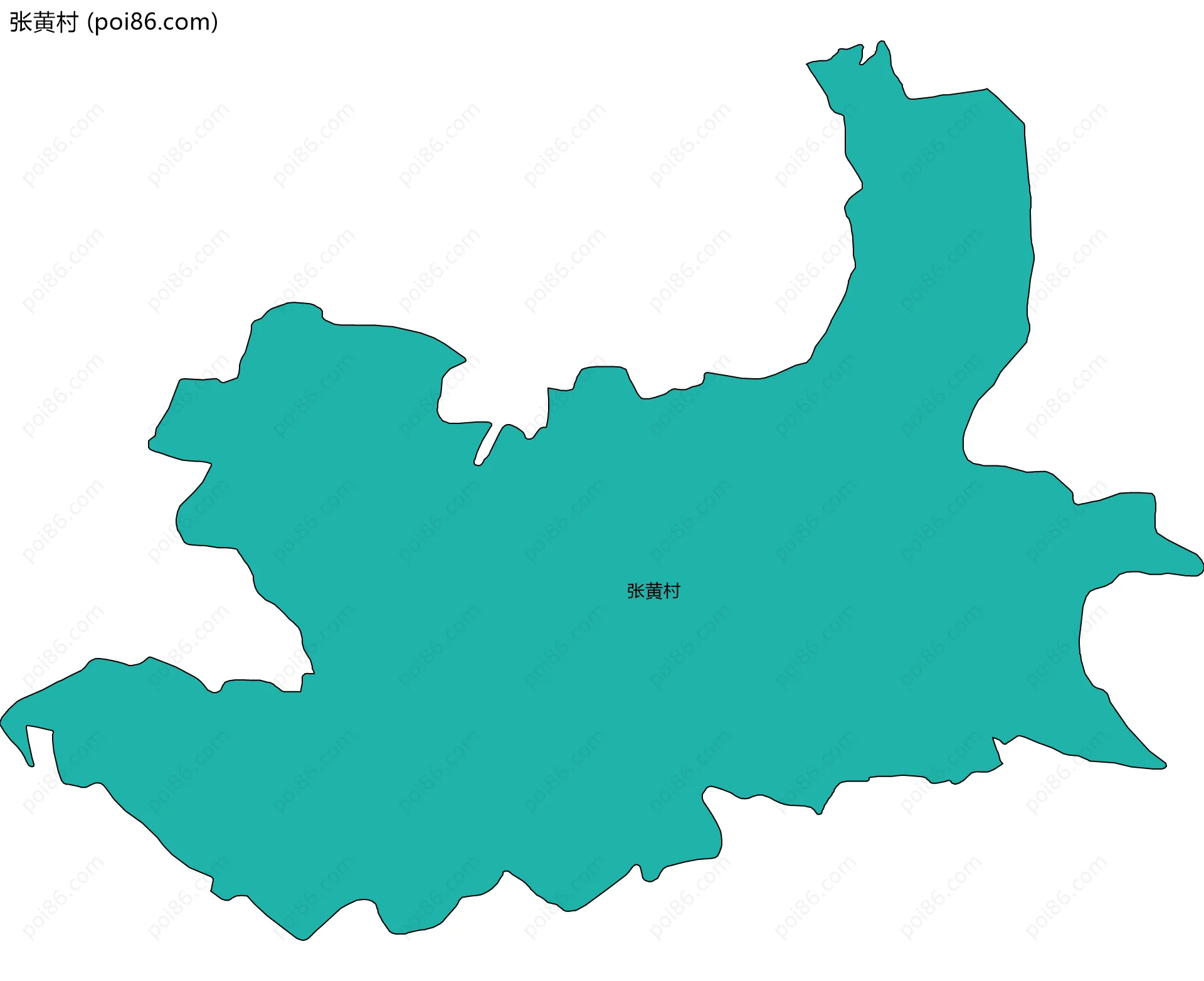 张黄村边界地图