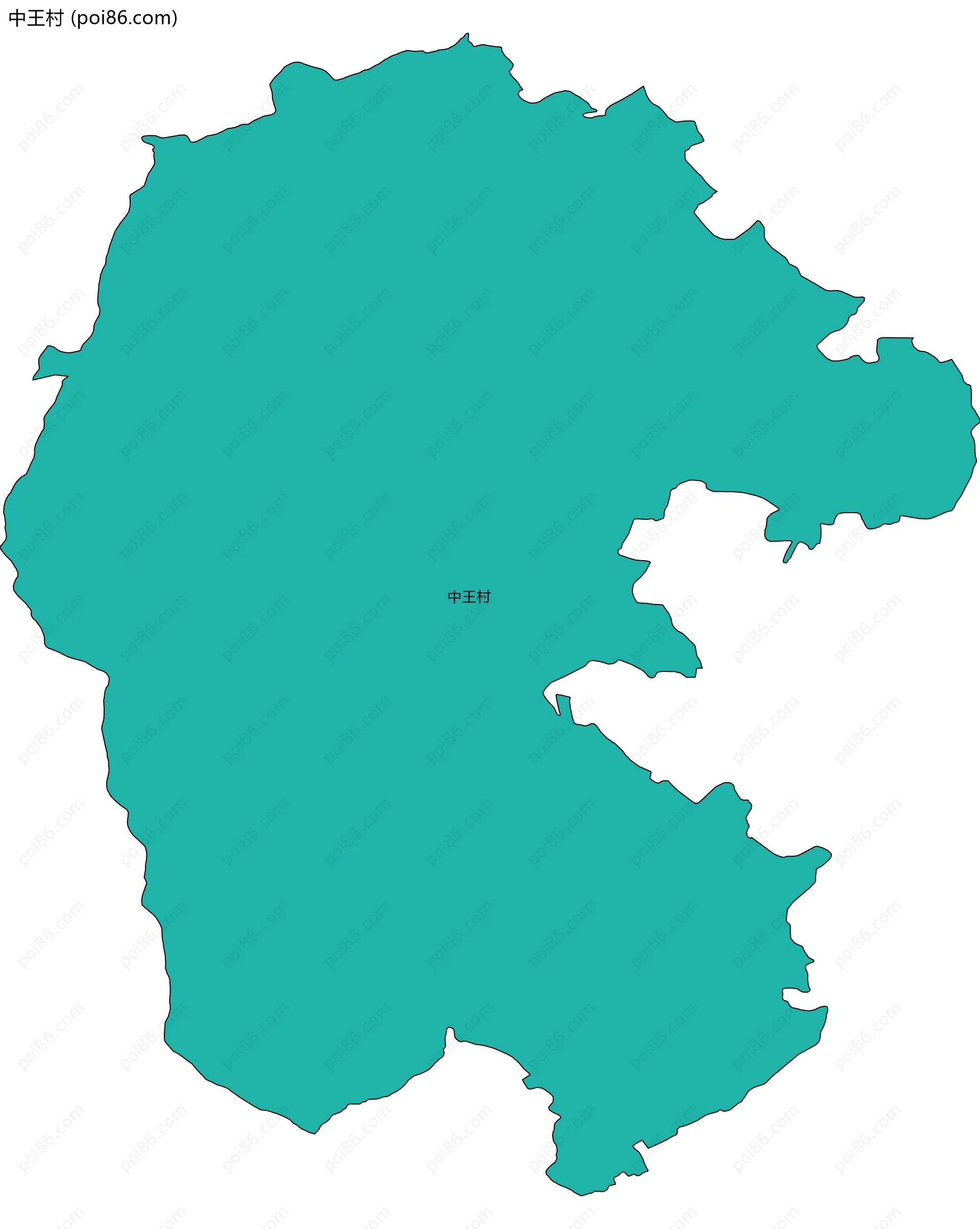 中王村边界地图