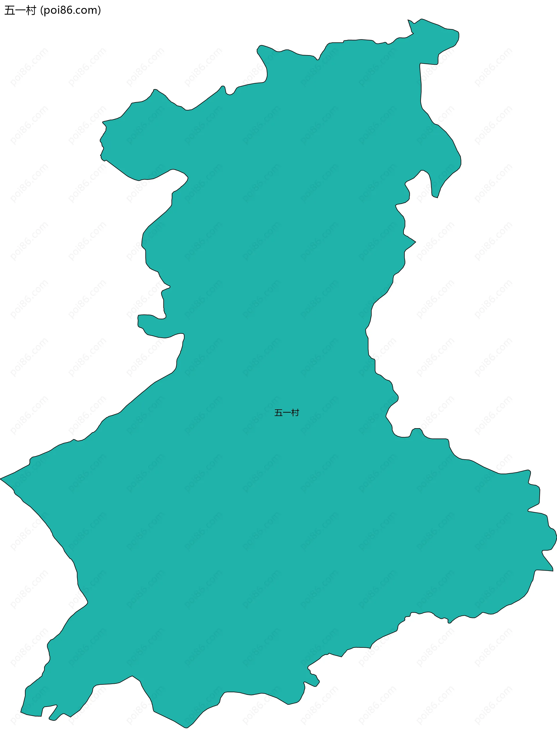 五一村边界地图