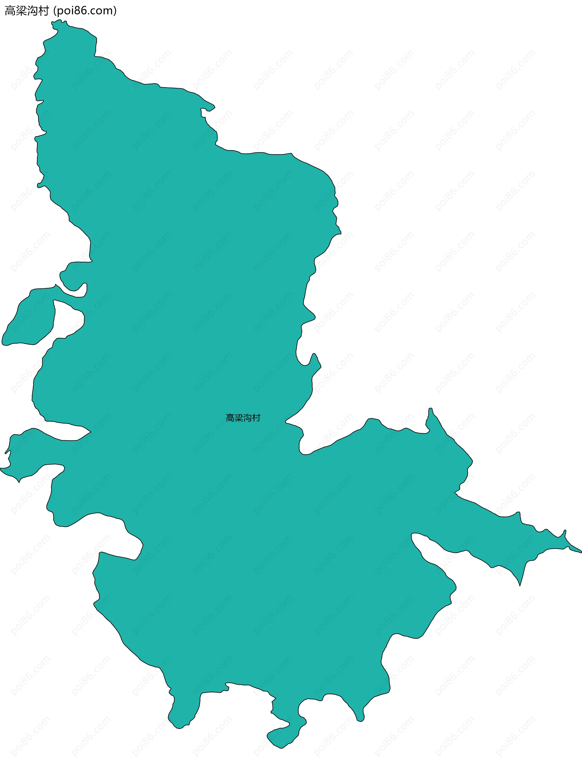 高梁沟村边界地图