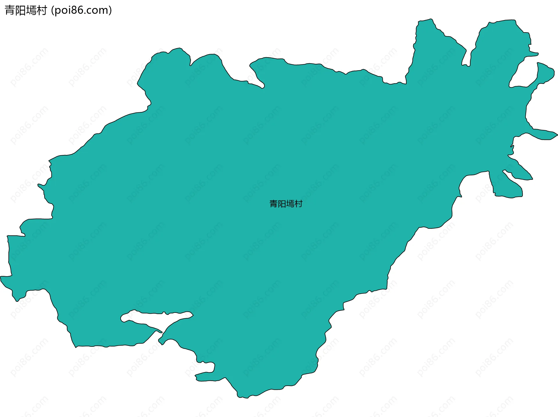 青阳墕村边界地图