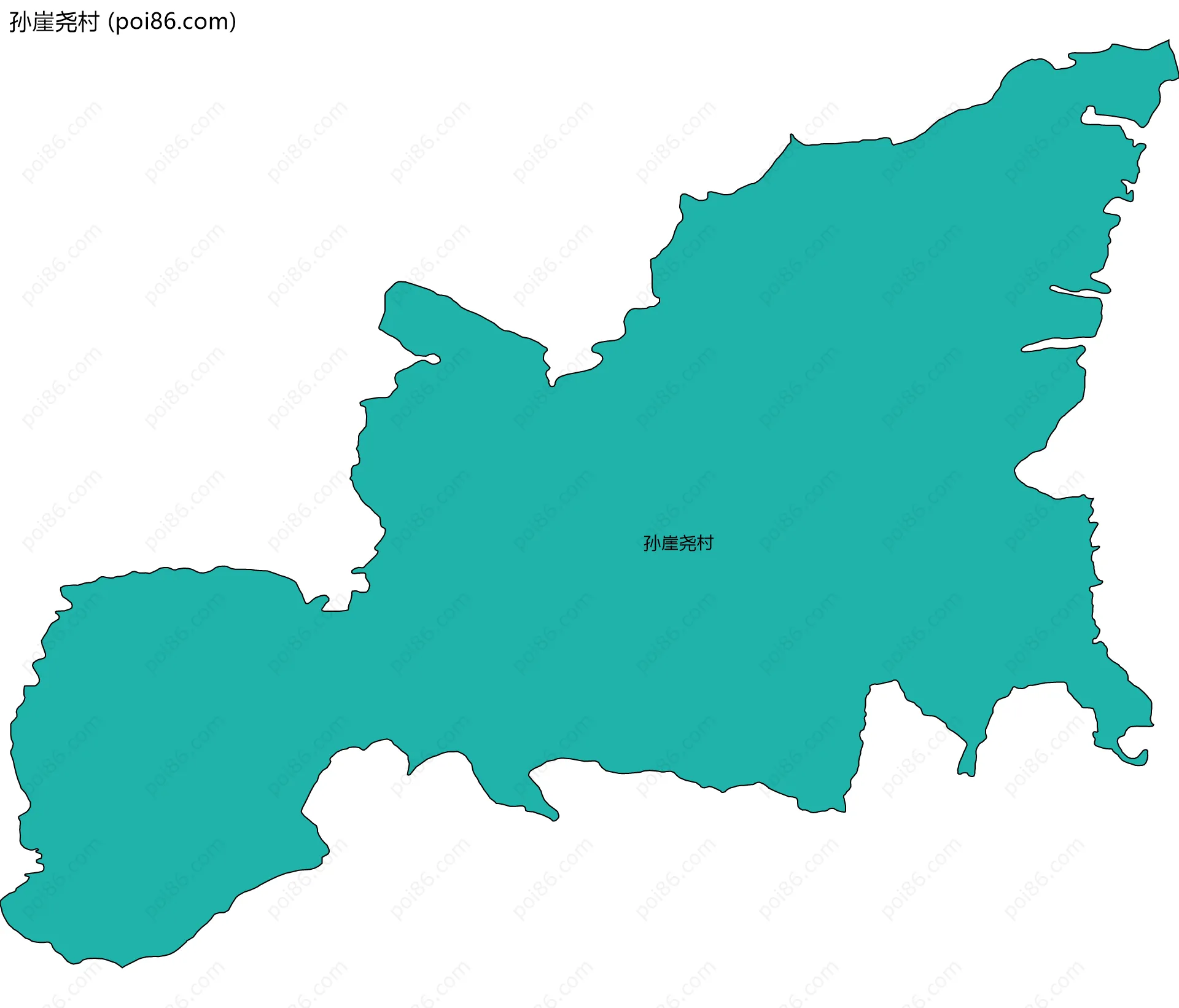 孙崖尧村边界地图