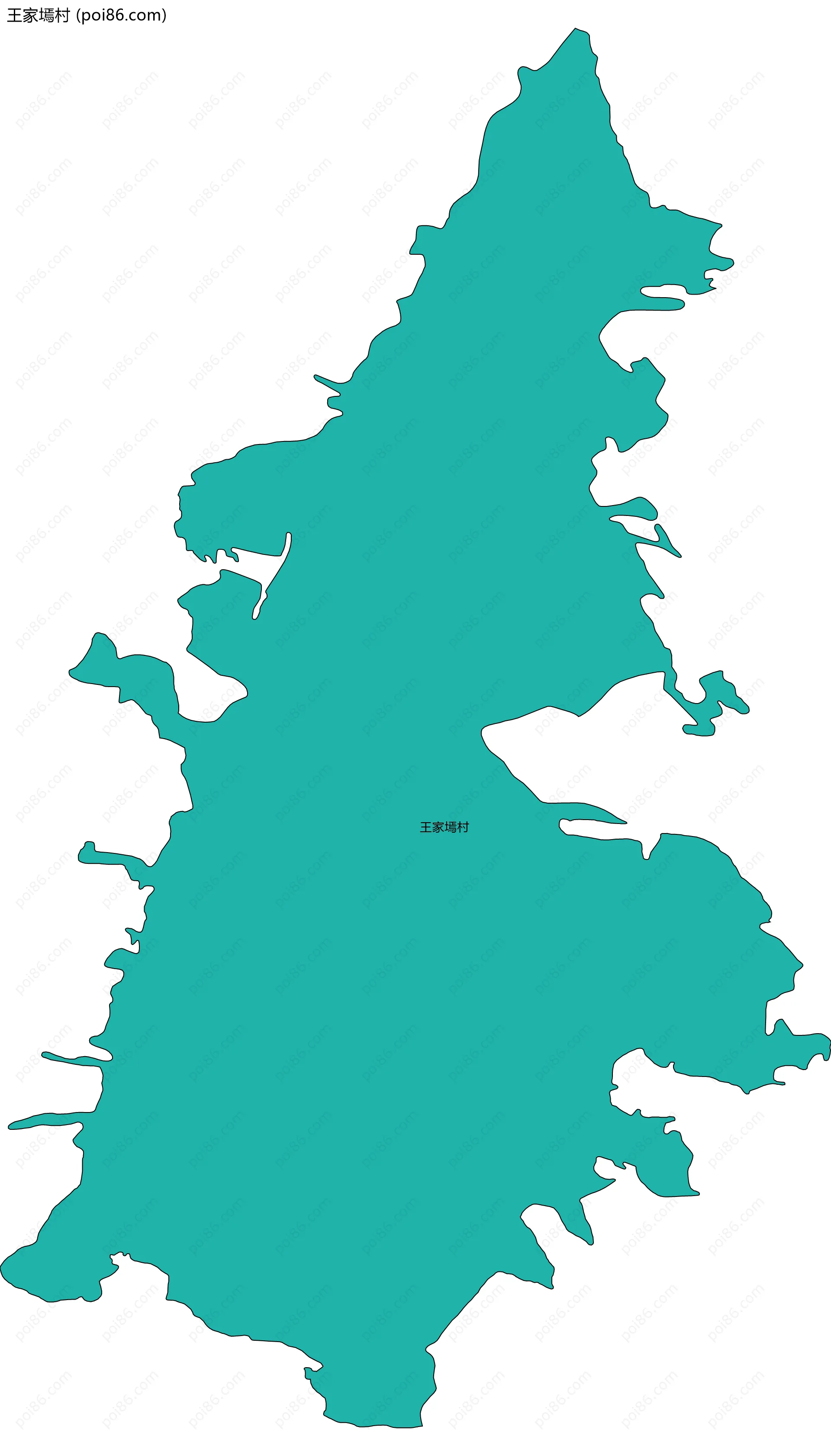 王家墕村边界地图