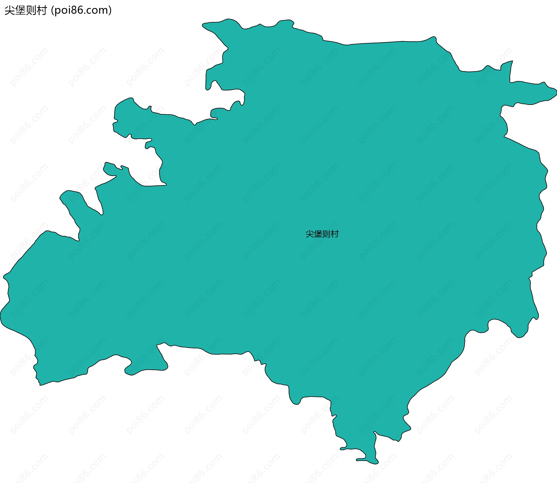 尖堡则村边界地图