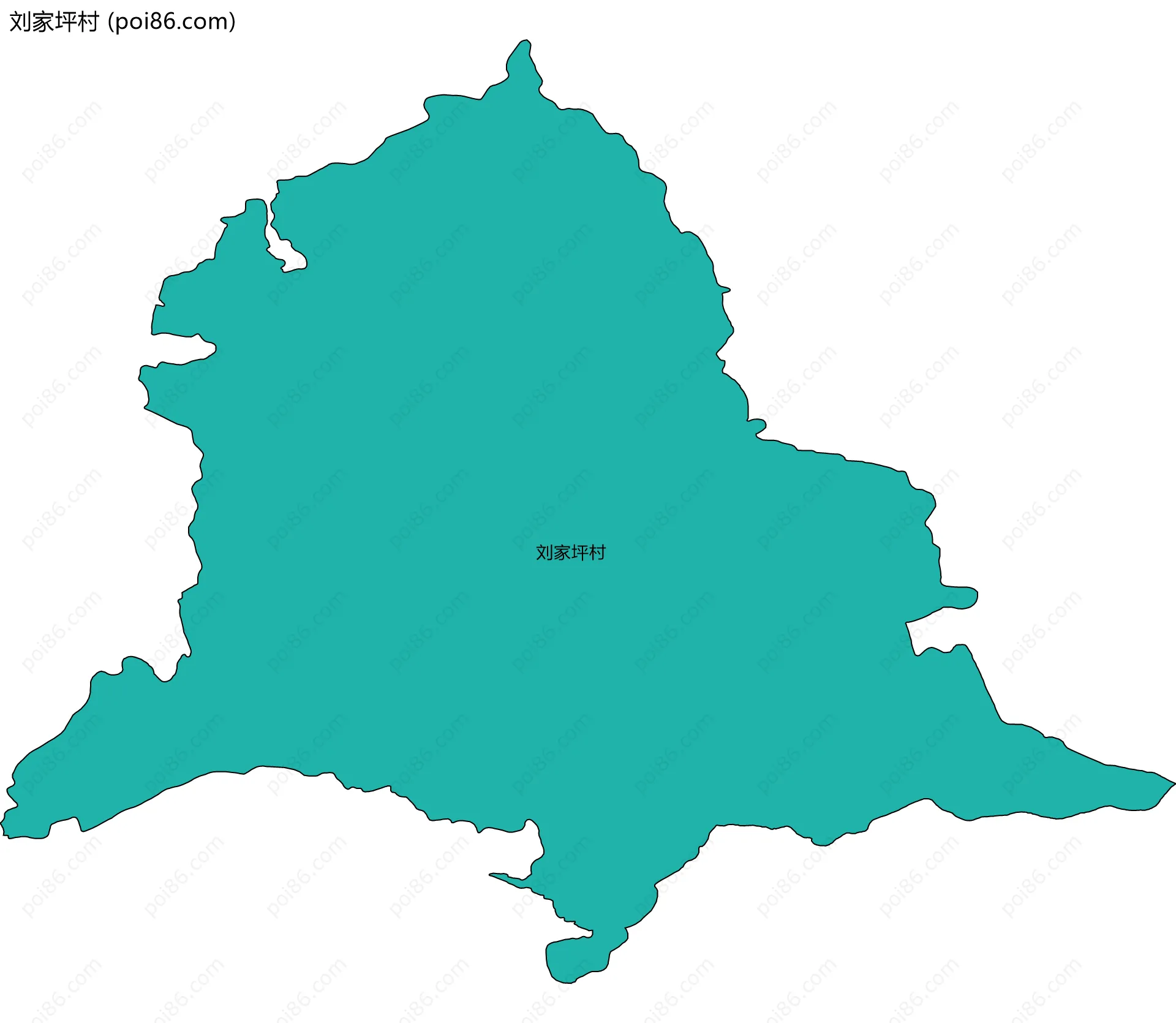 刘家坪村边界地图