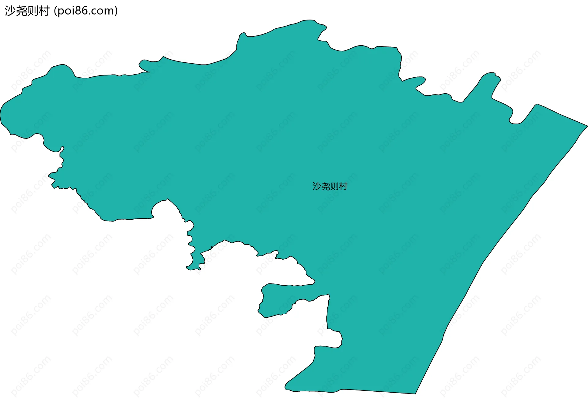 沙尧则村边界地图
