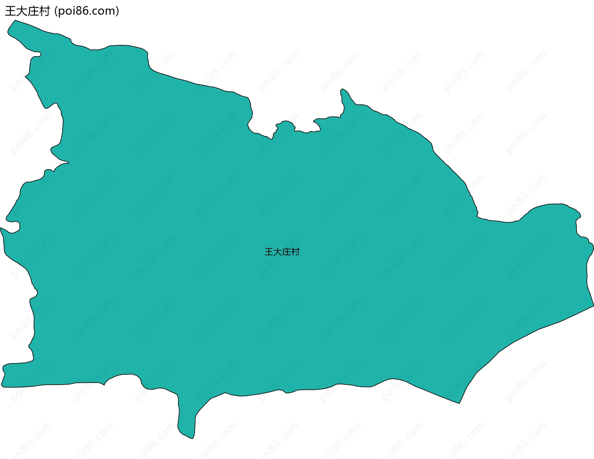 王大庄村边界地图