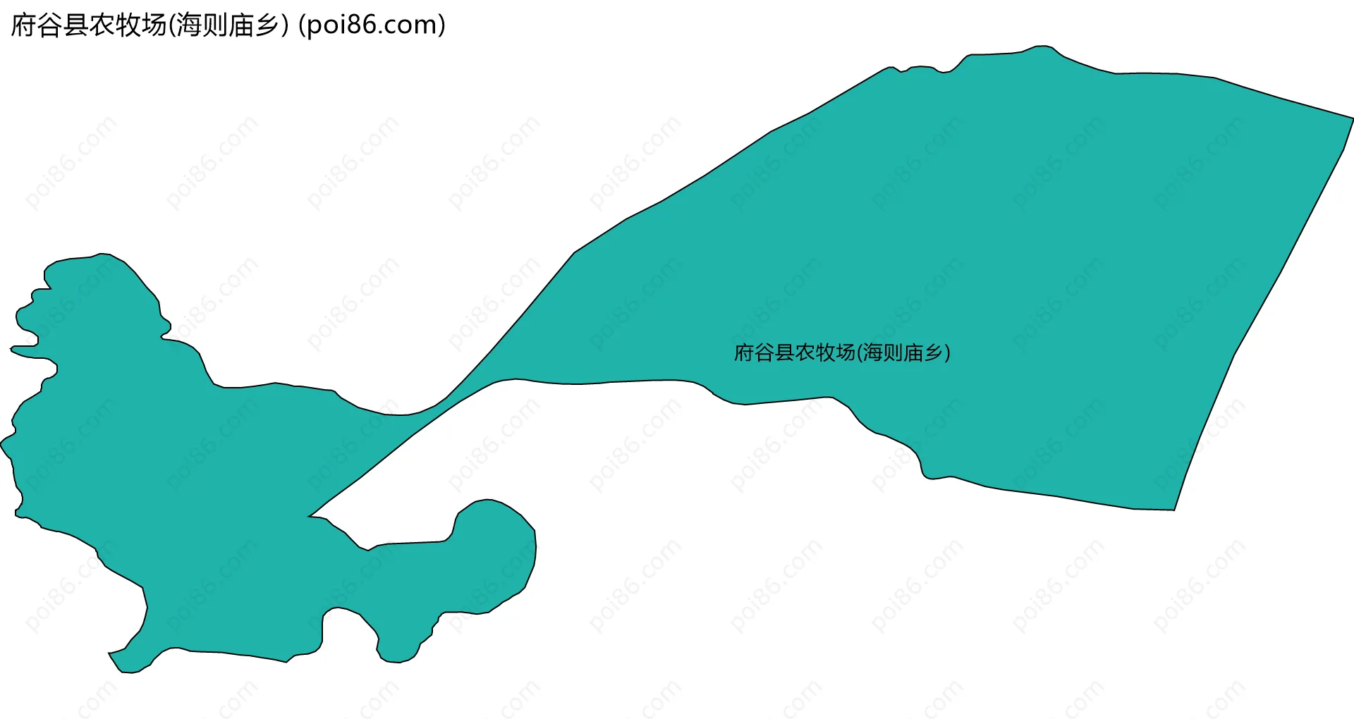 府谷县农牧场(海则庙乡)边界地图