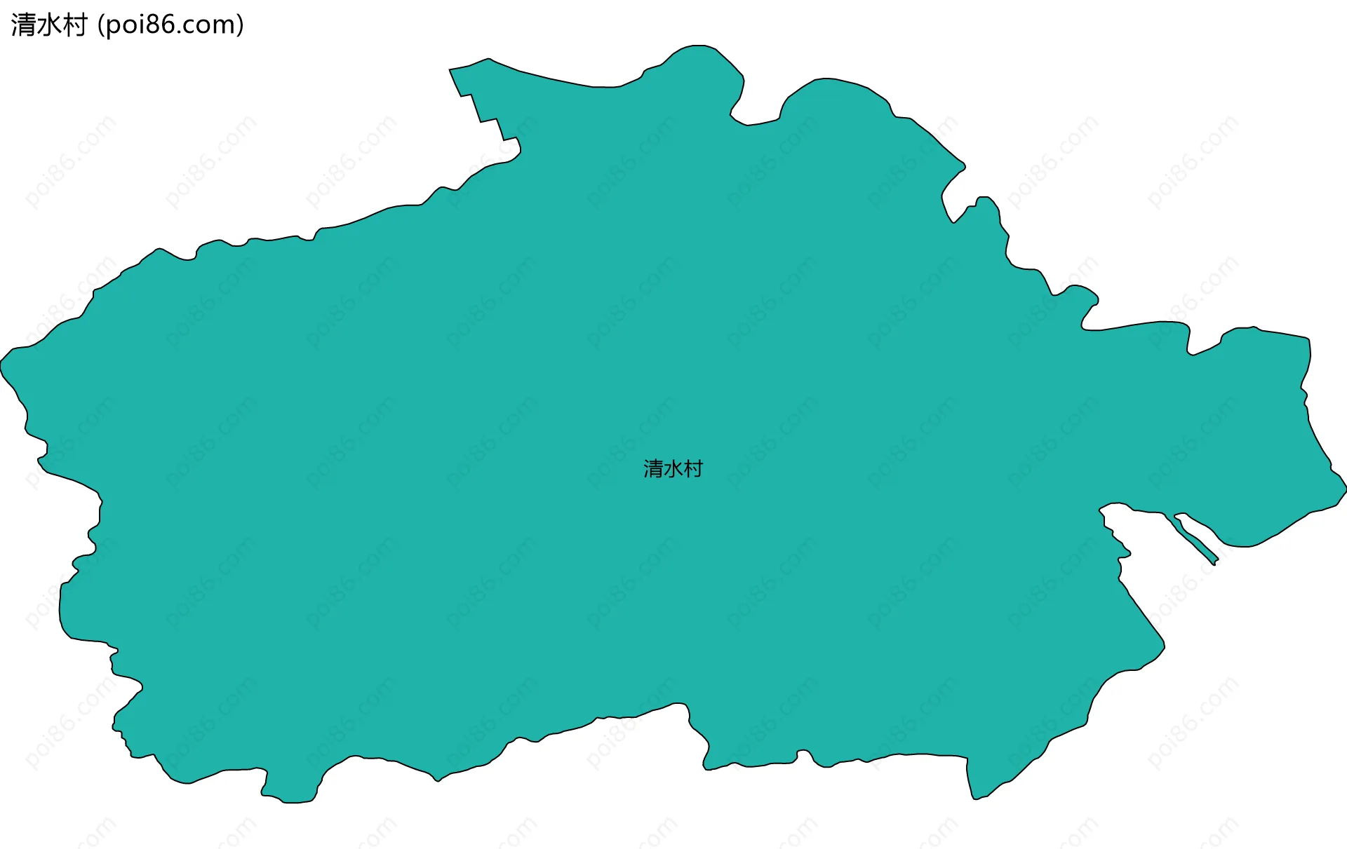 清水村边界地图