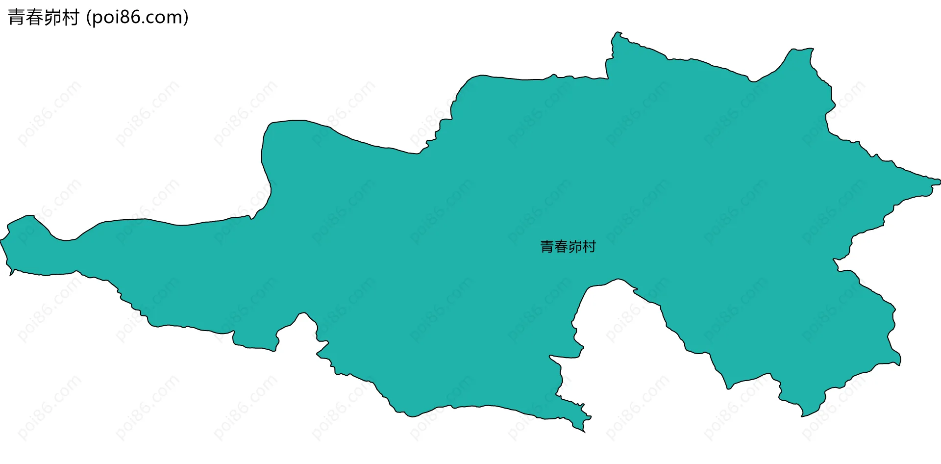 青春峁村边界地图