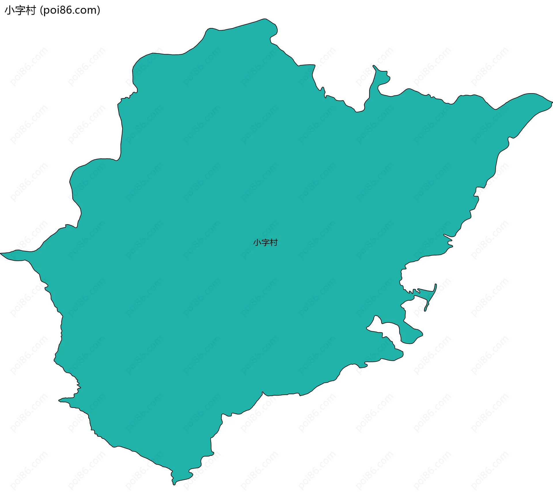 小字村边界地图