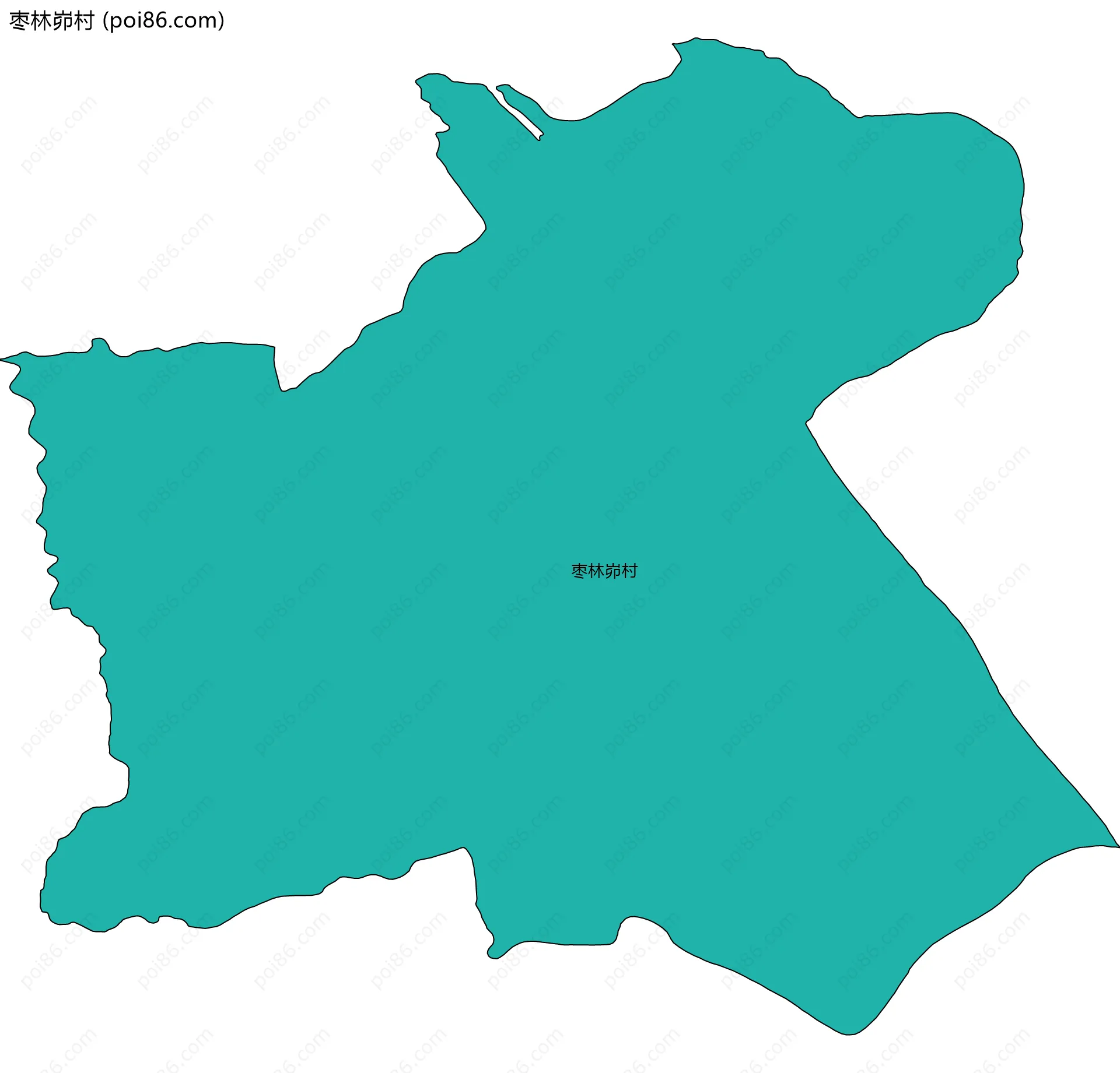 枣林峁村边界地图