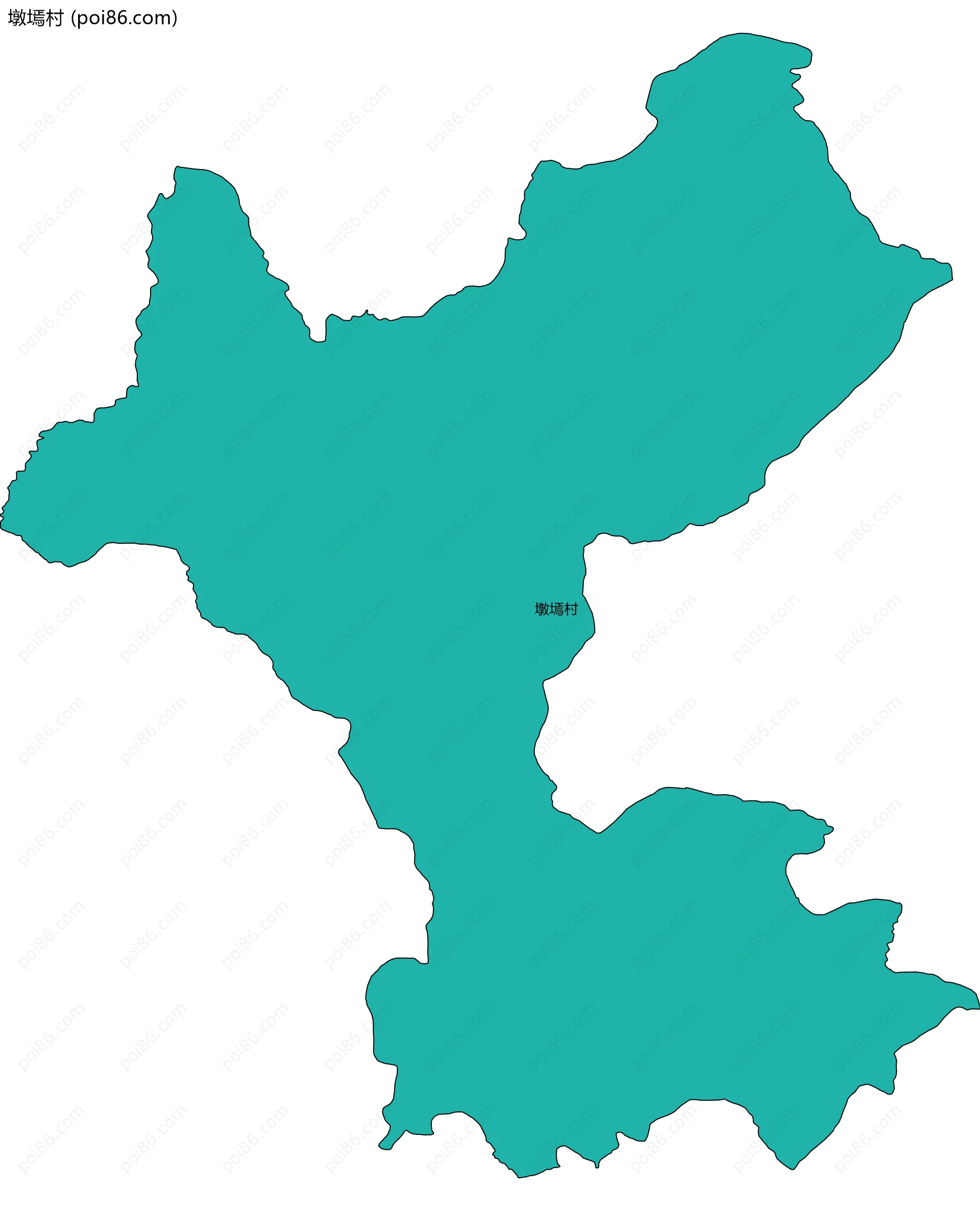 墩墕村边界地图