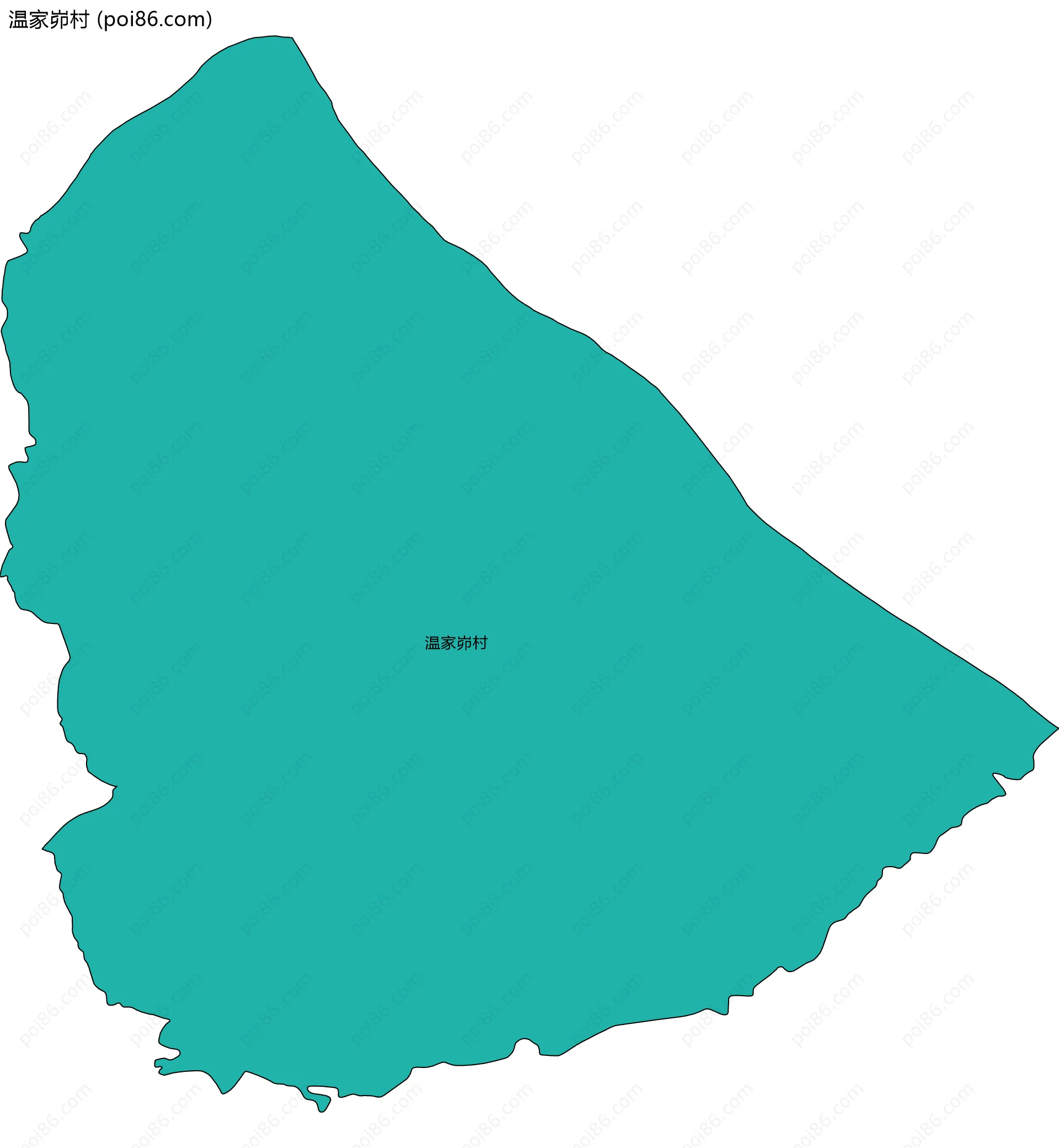 温家峁村边界地图