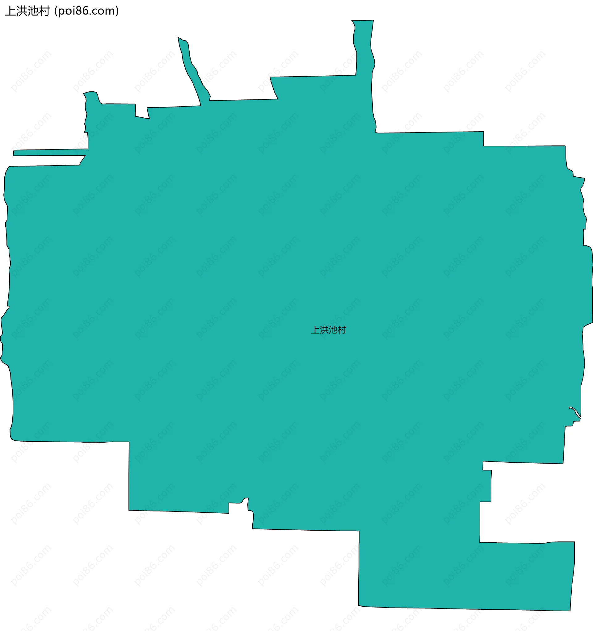 上洪池村边界地图