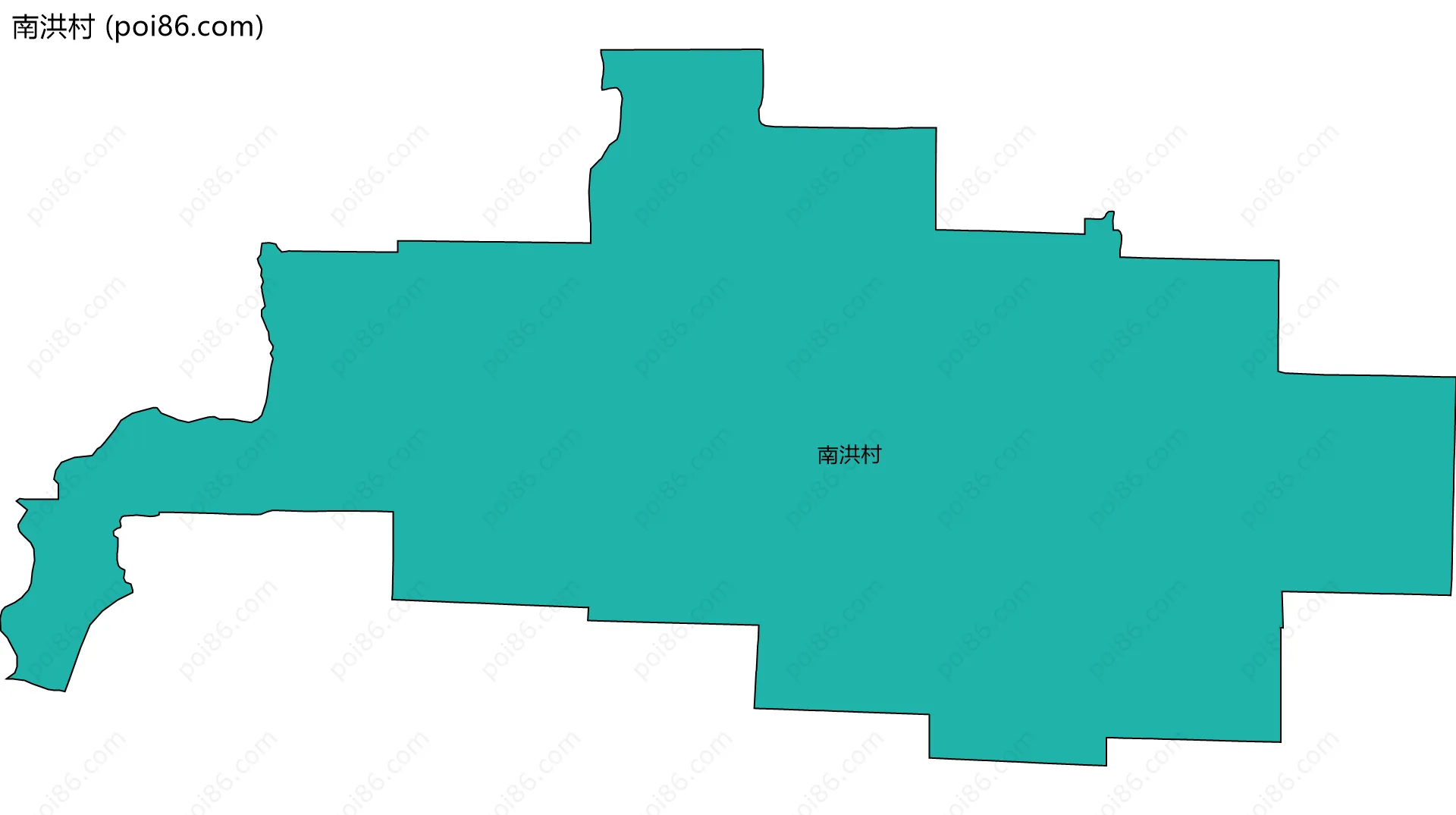 南洪村边界地图