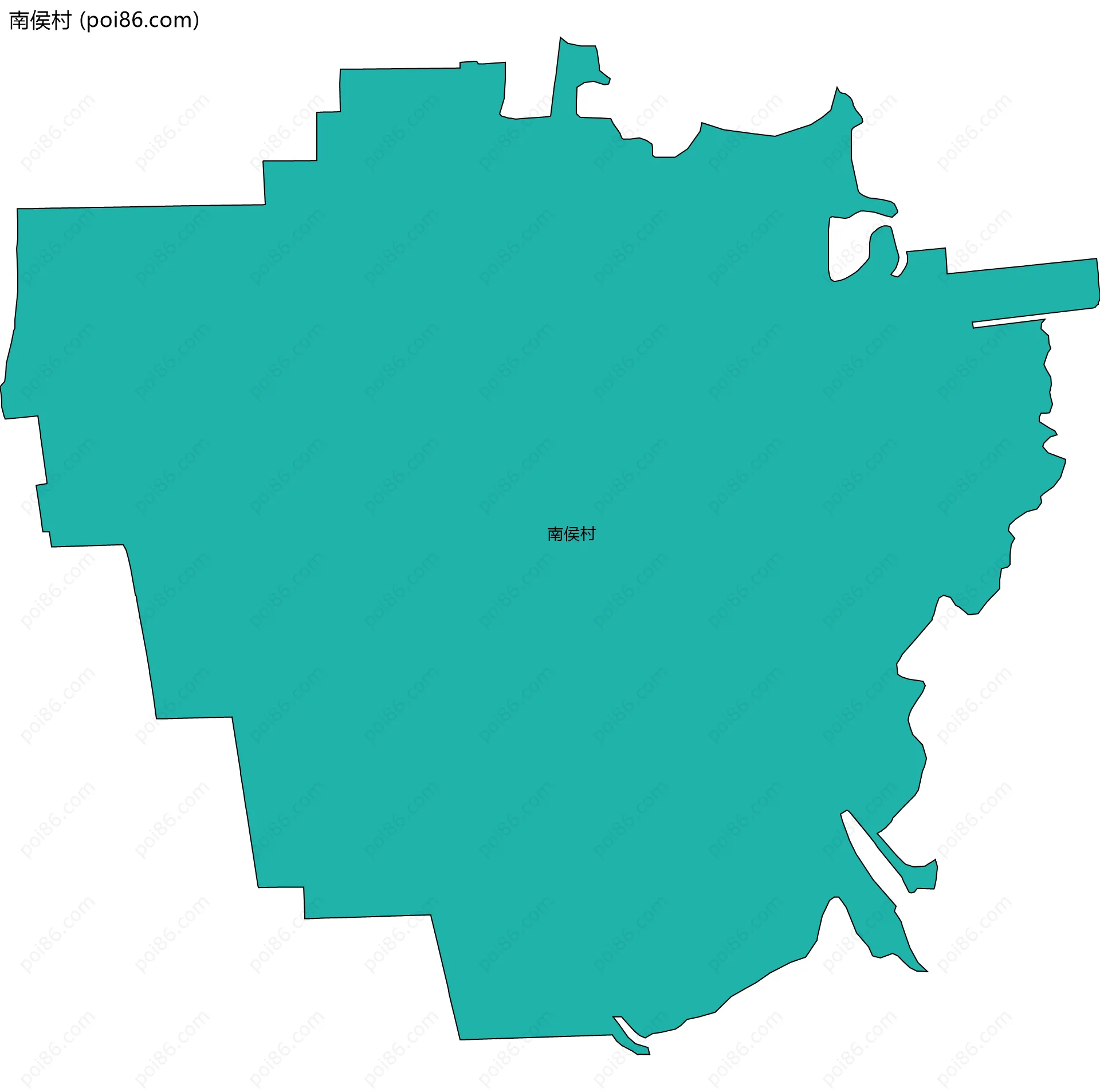 南侯村边界地图