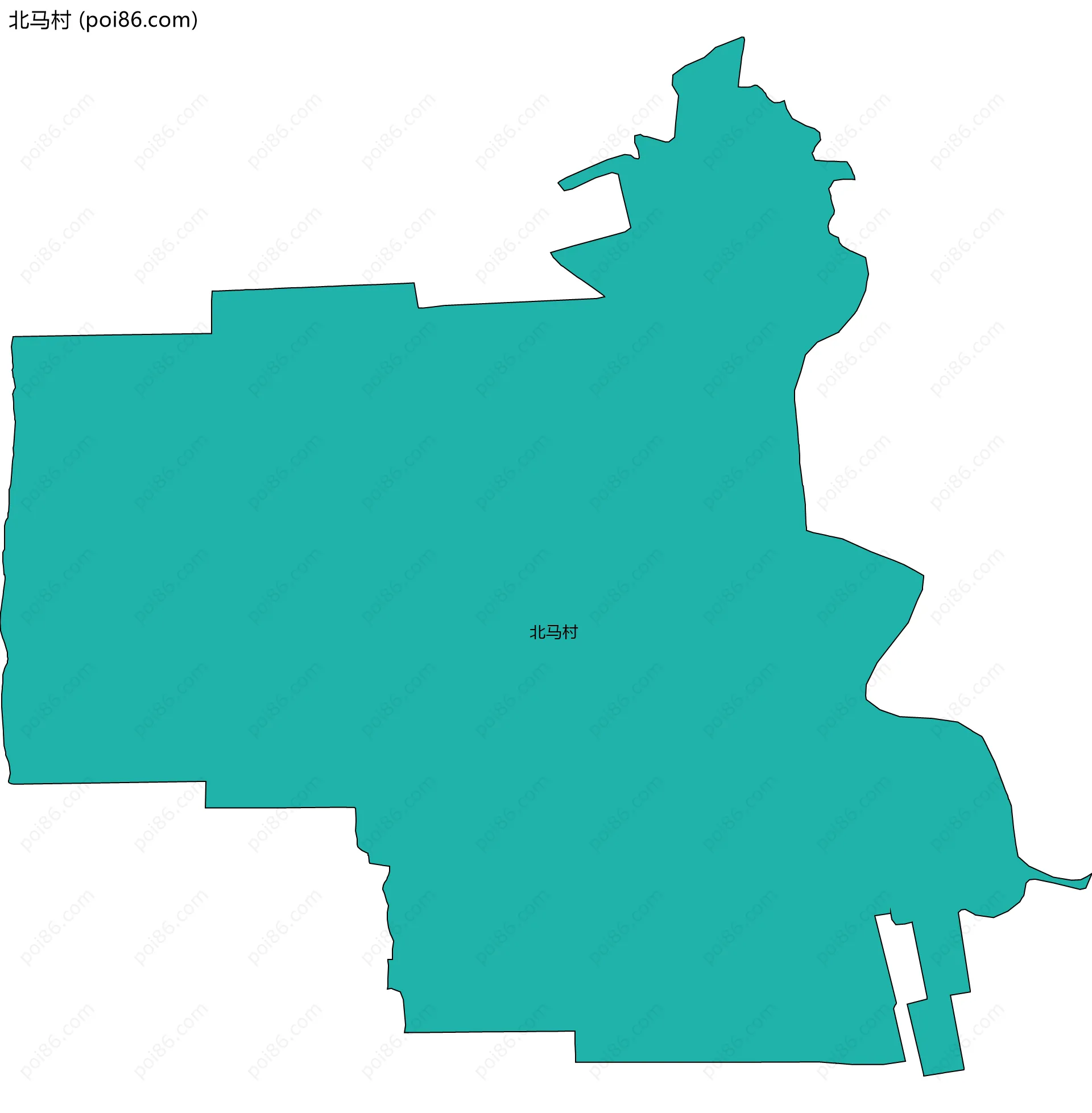 北马村边界地图