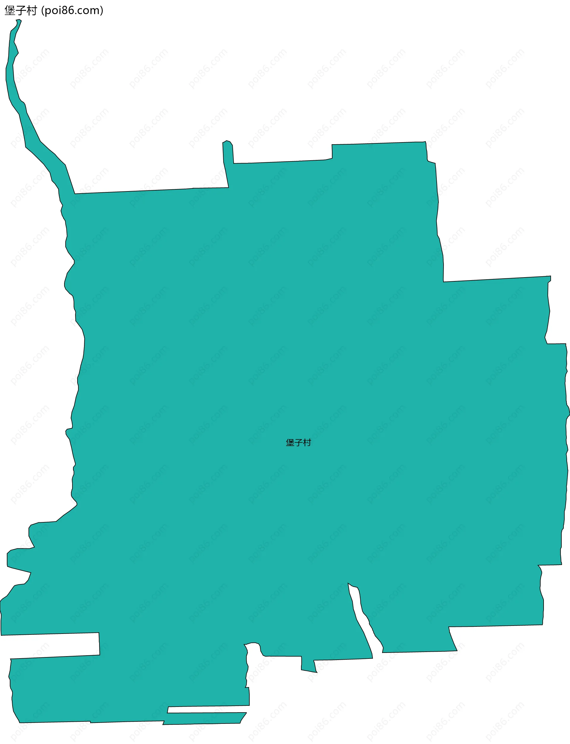 堡子村边界地图