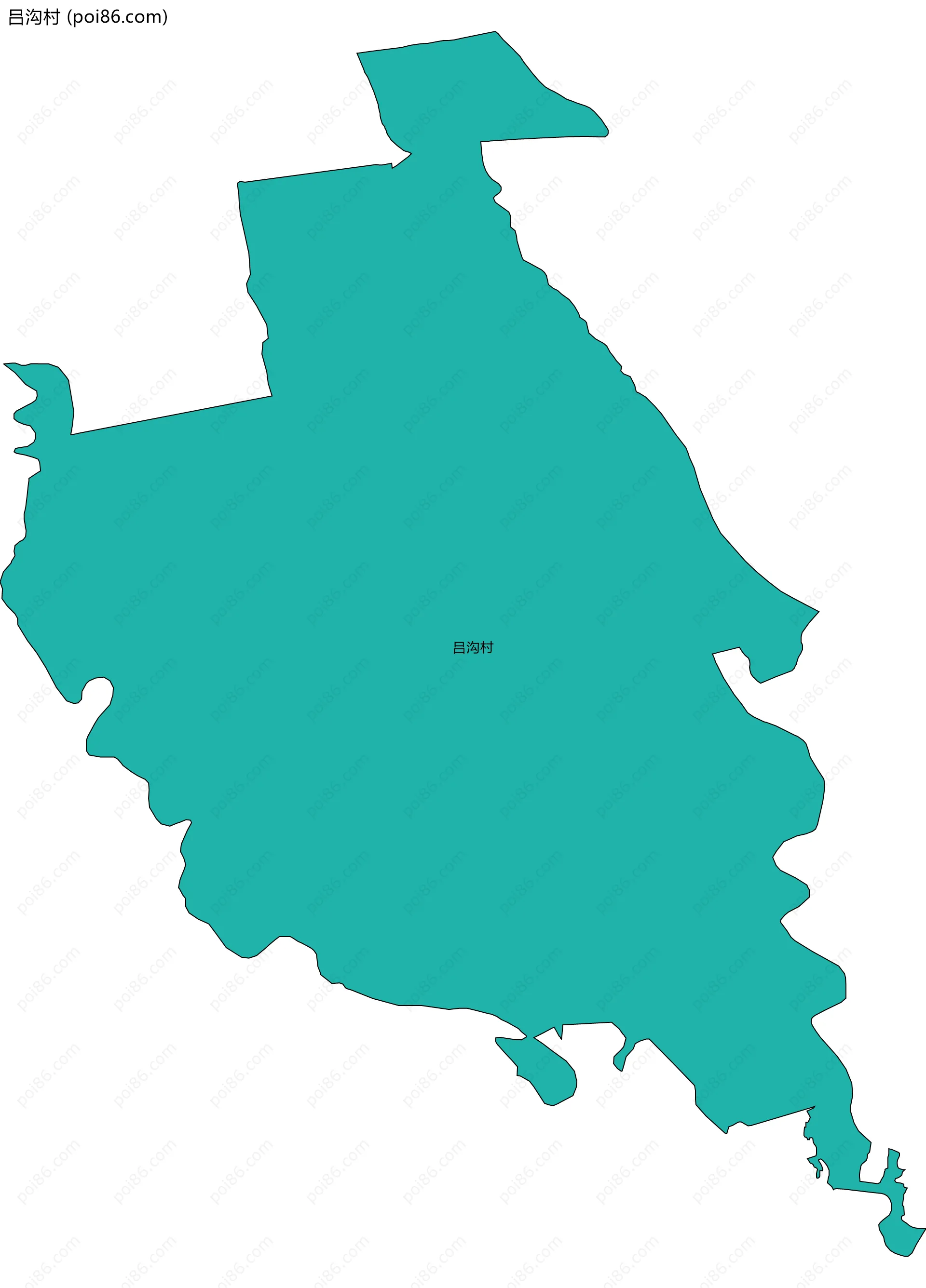 吕沟村边界地图