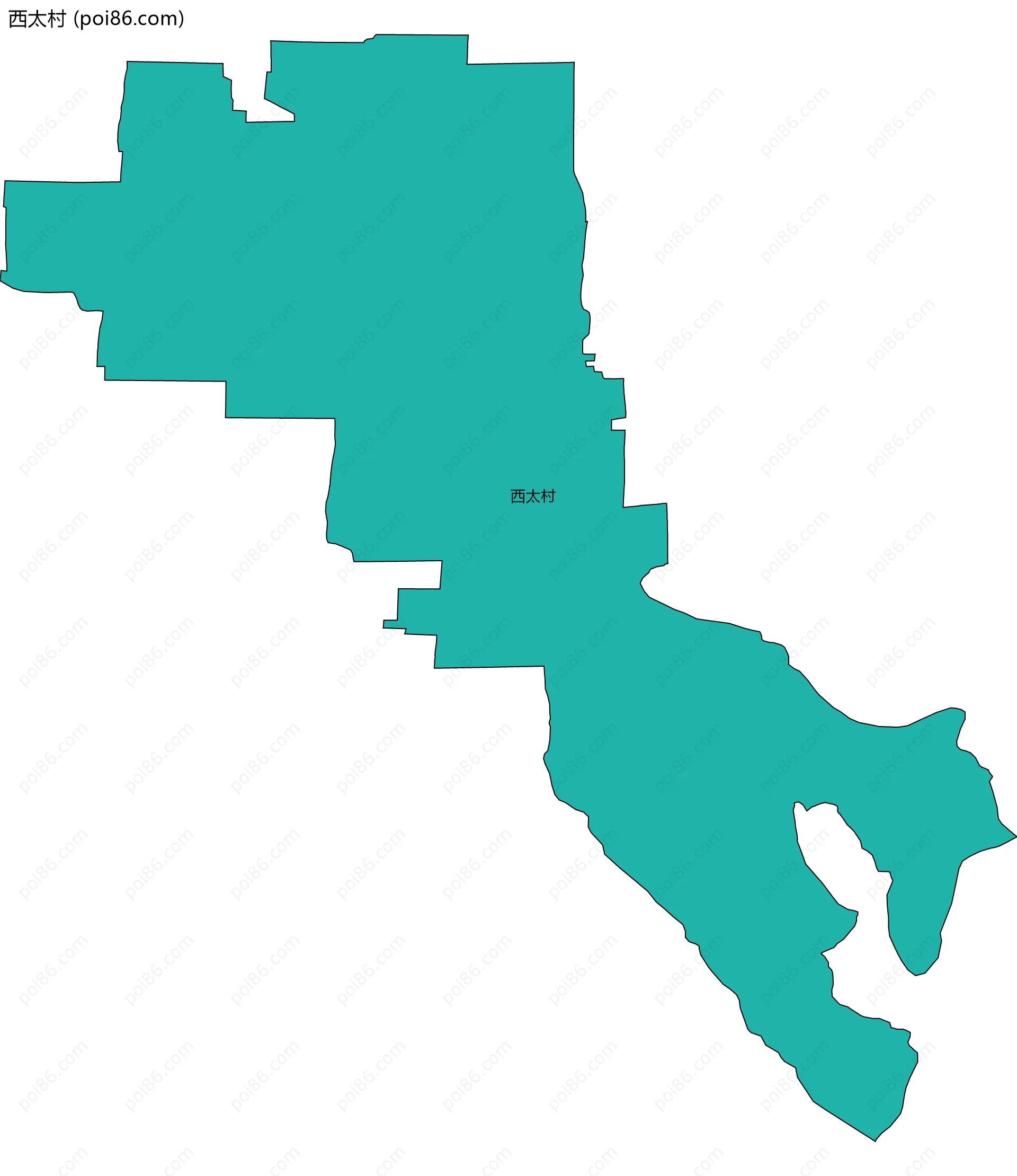 西太村边界地图