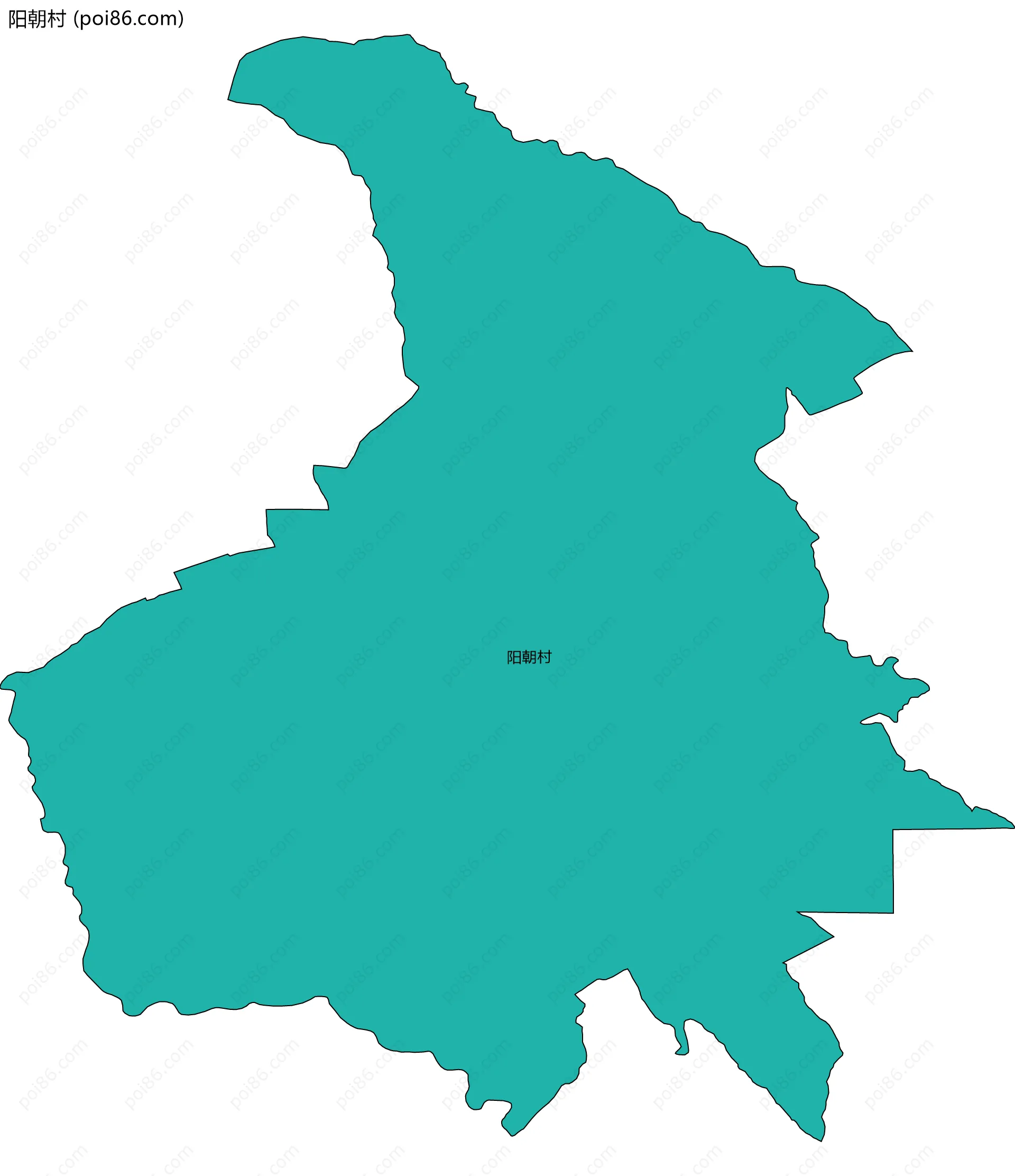 阳朝村边界地图