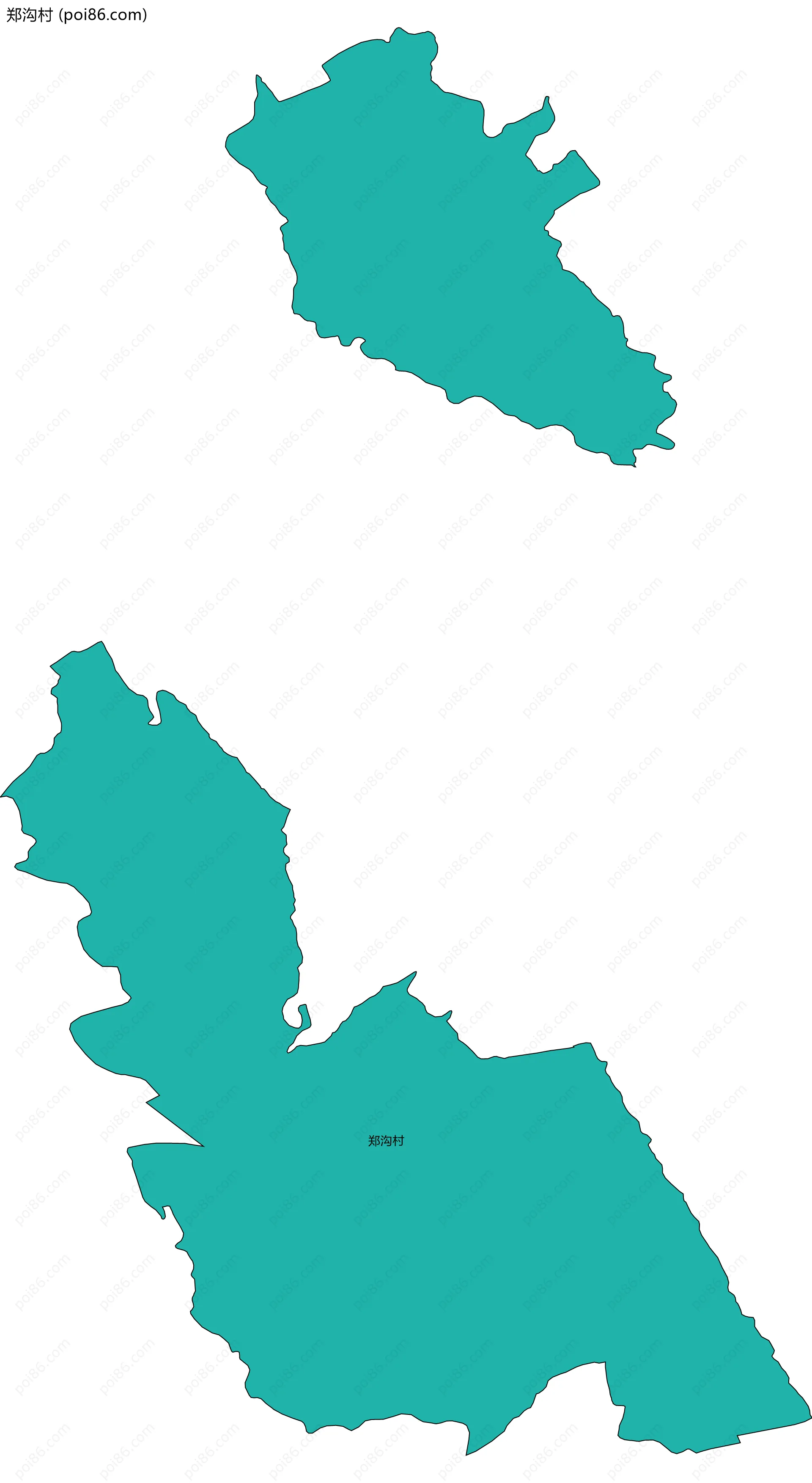 郑沟村边界地图