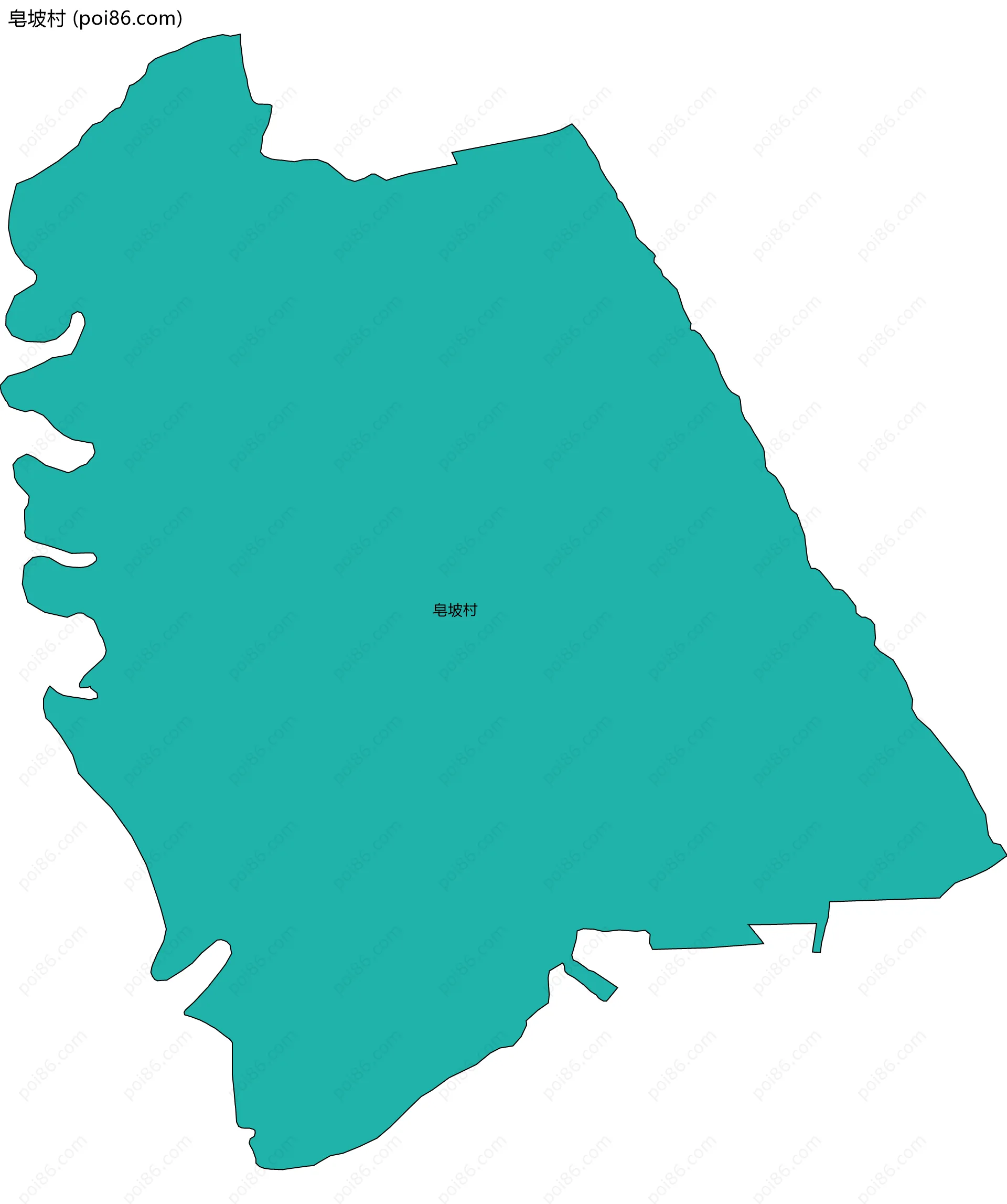 皂坡村边界地图