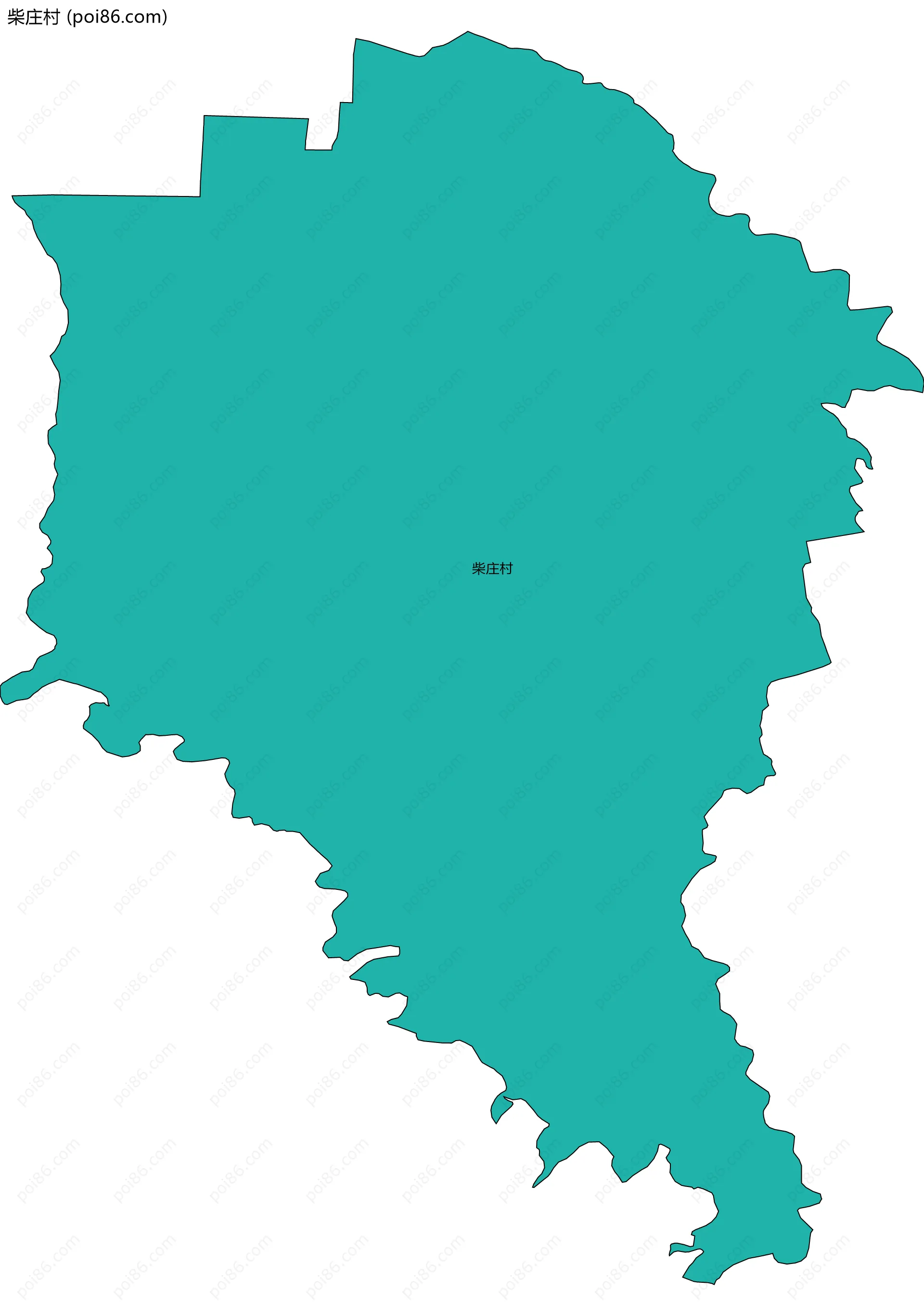 柴庄村边界地图