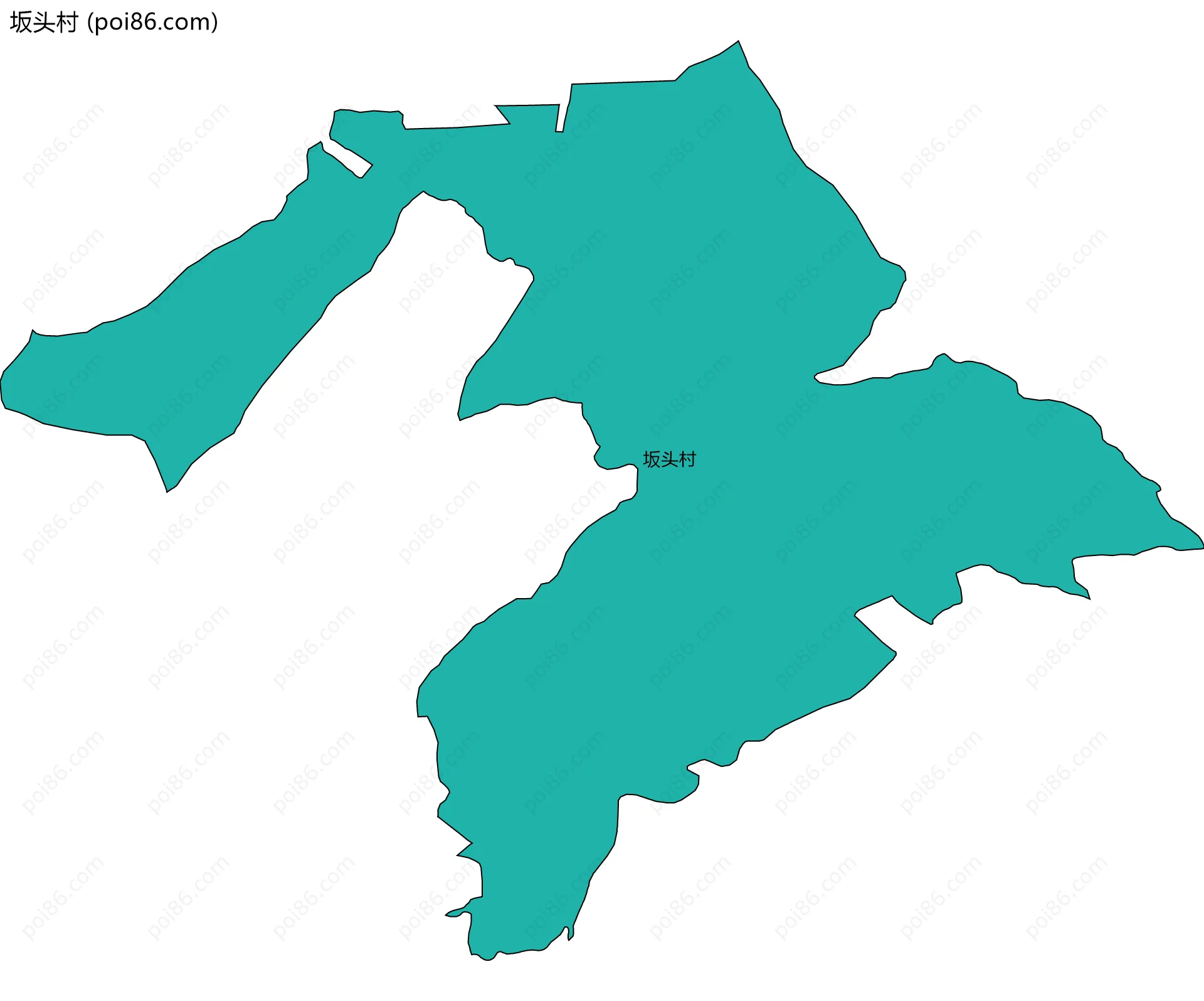 坂头村边界地图