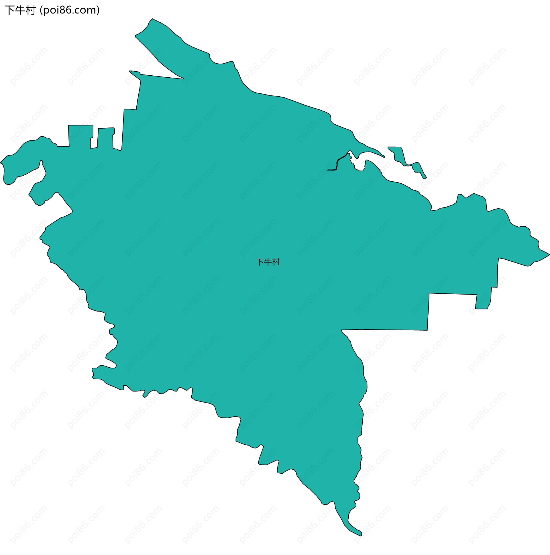 下牛村边界地图