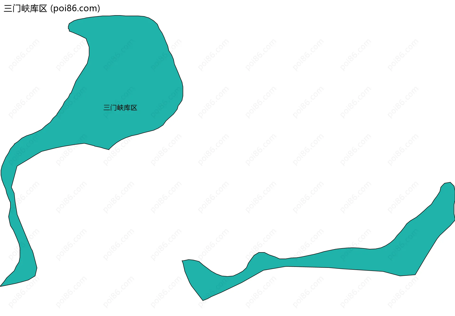 三门峡库区边界地图