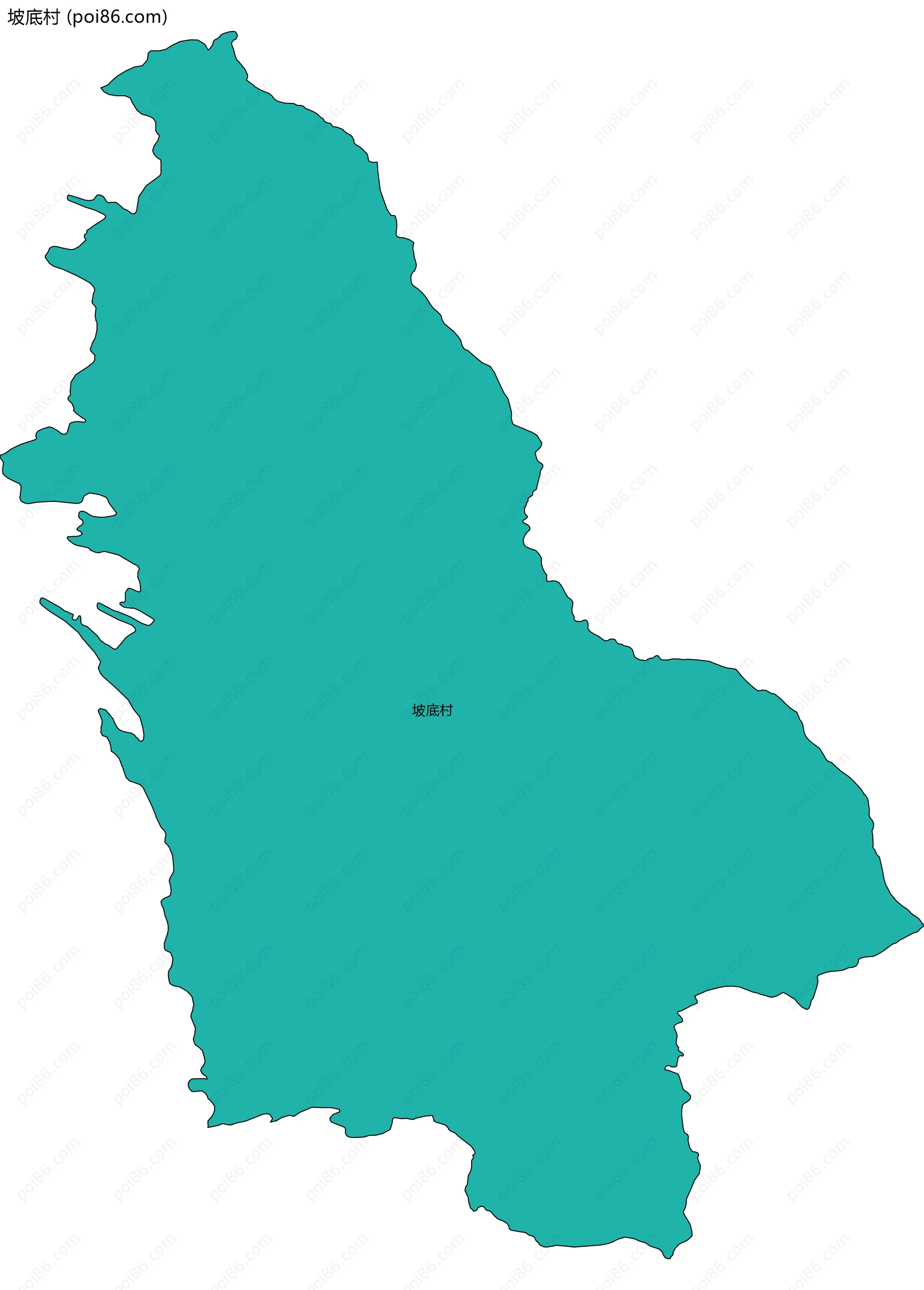 坡底村边界地图