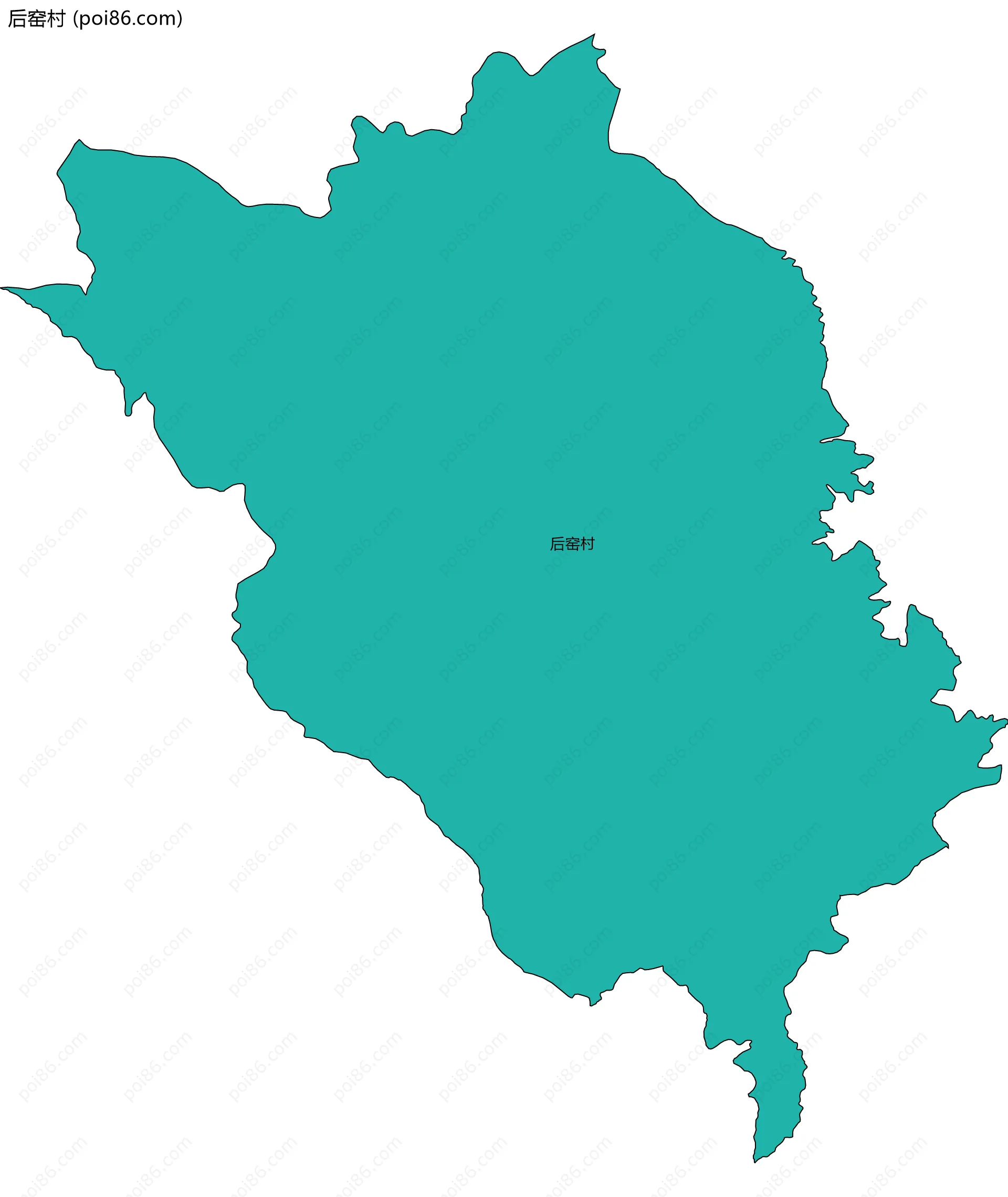 后窑村边界地图