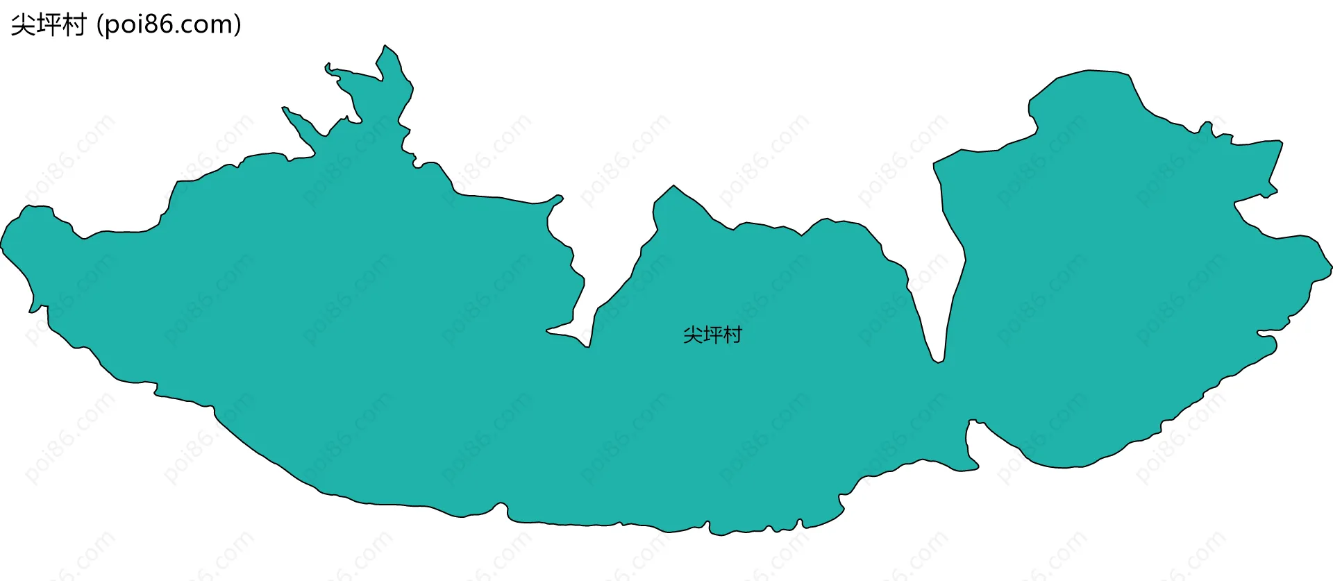 尖坪村边界地图