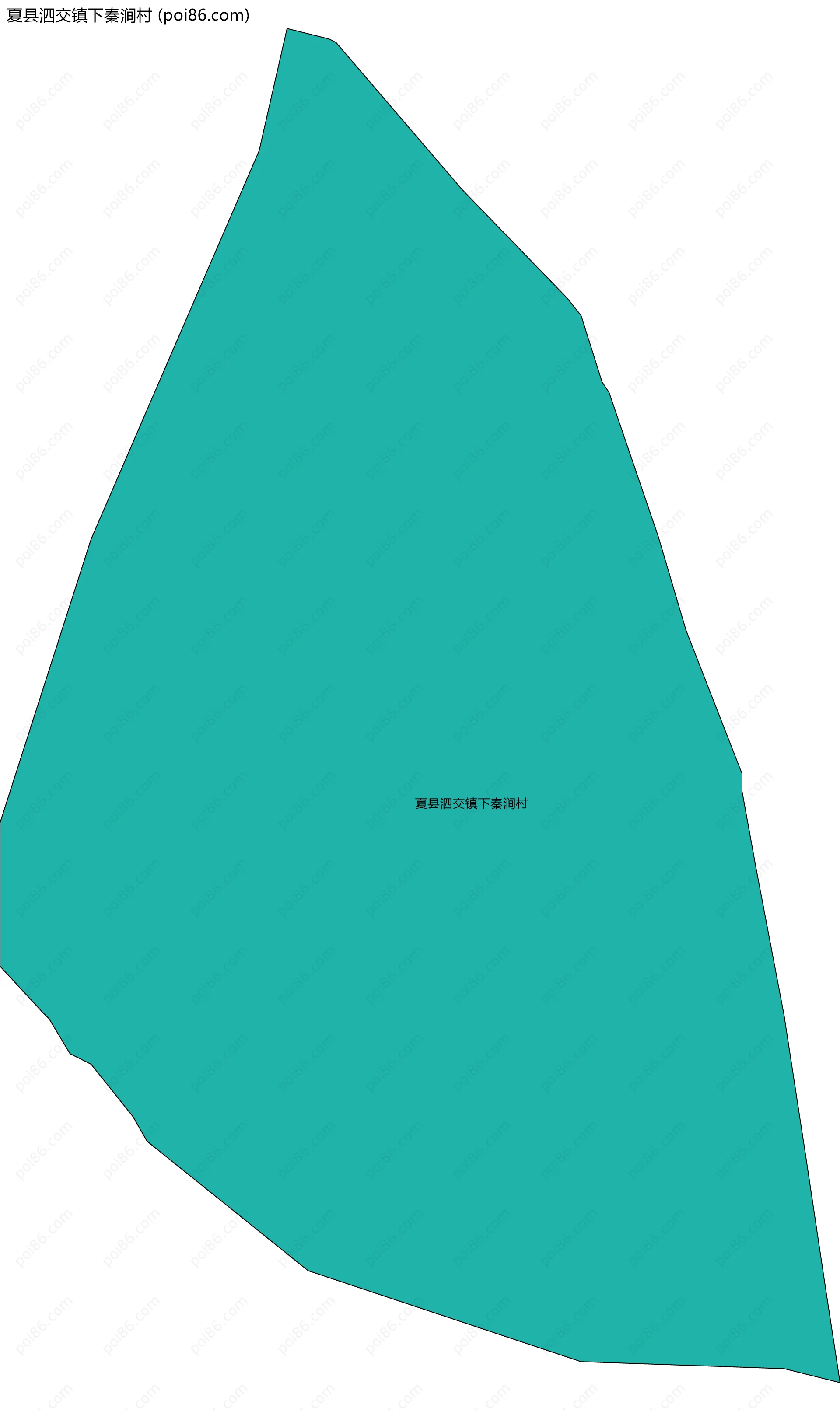 夏县泗交镇下秦涧村边界地图