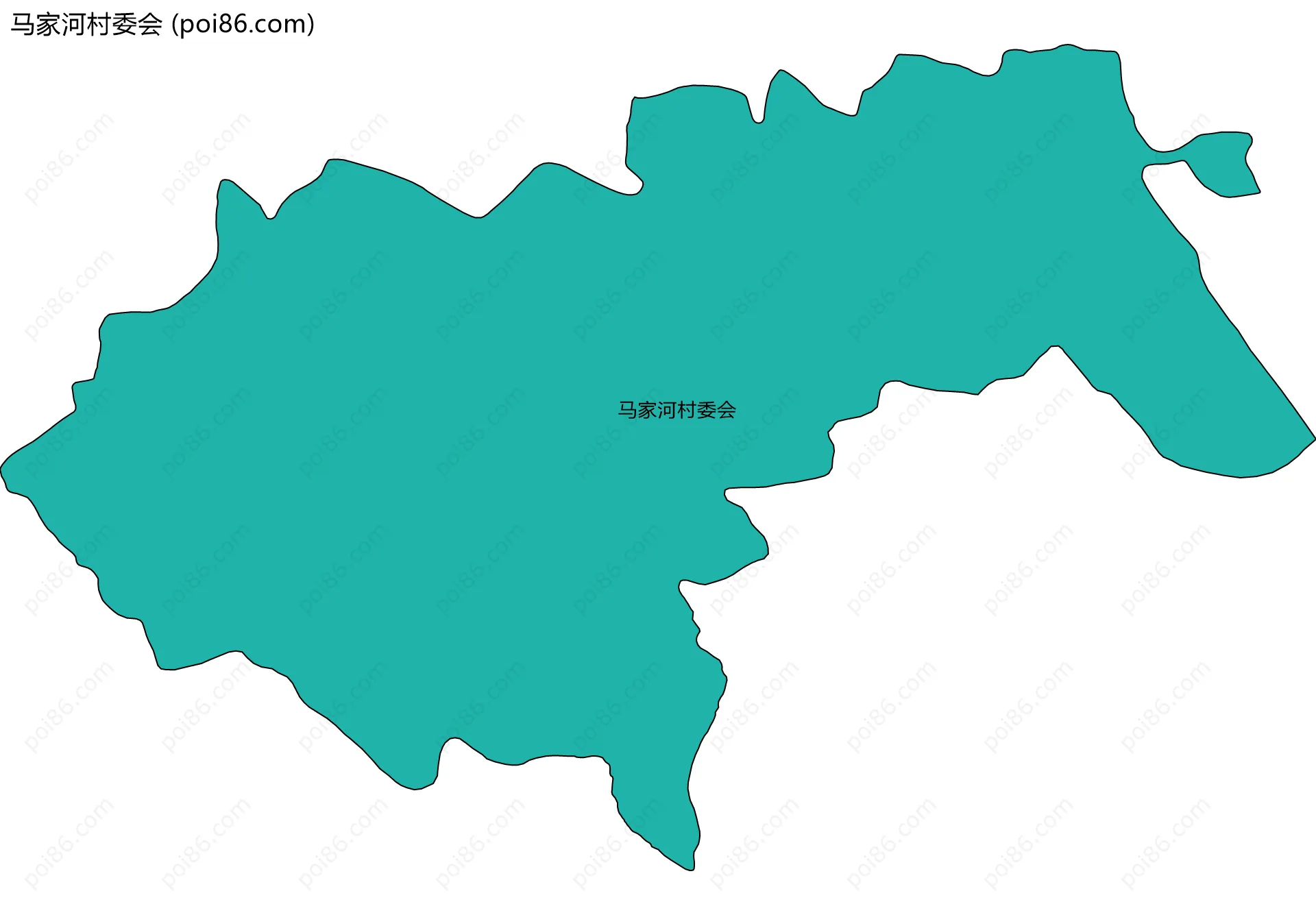 马家河村委会边界地图