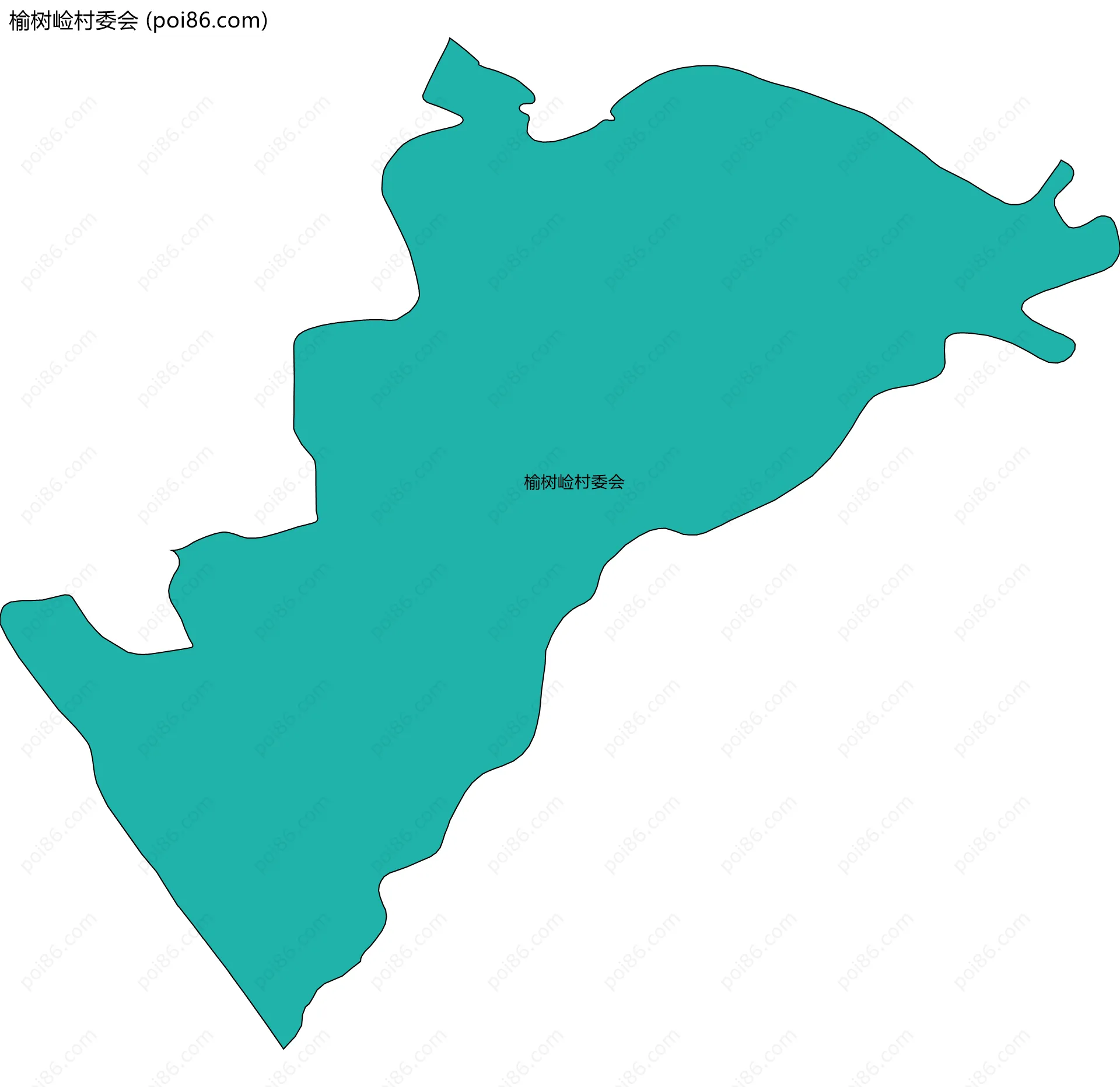 榆树崄村委会边界地图