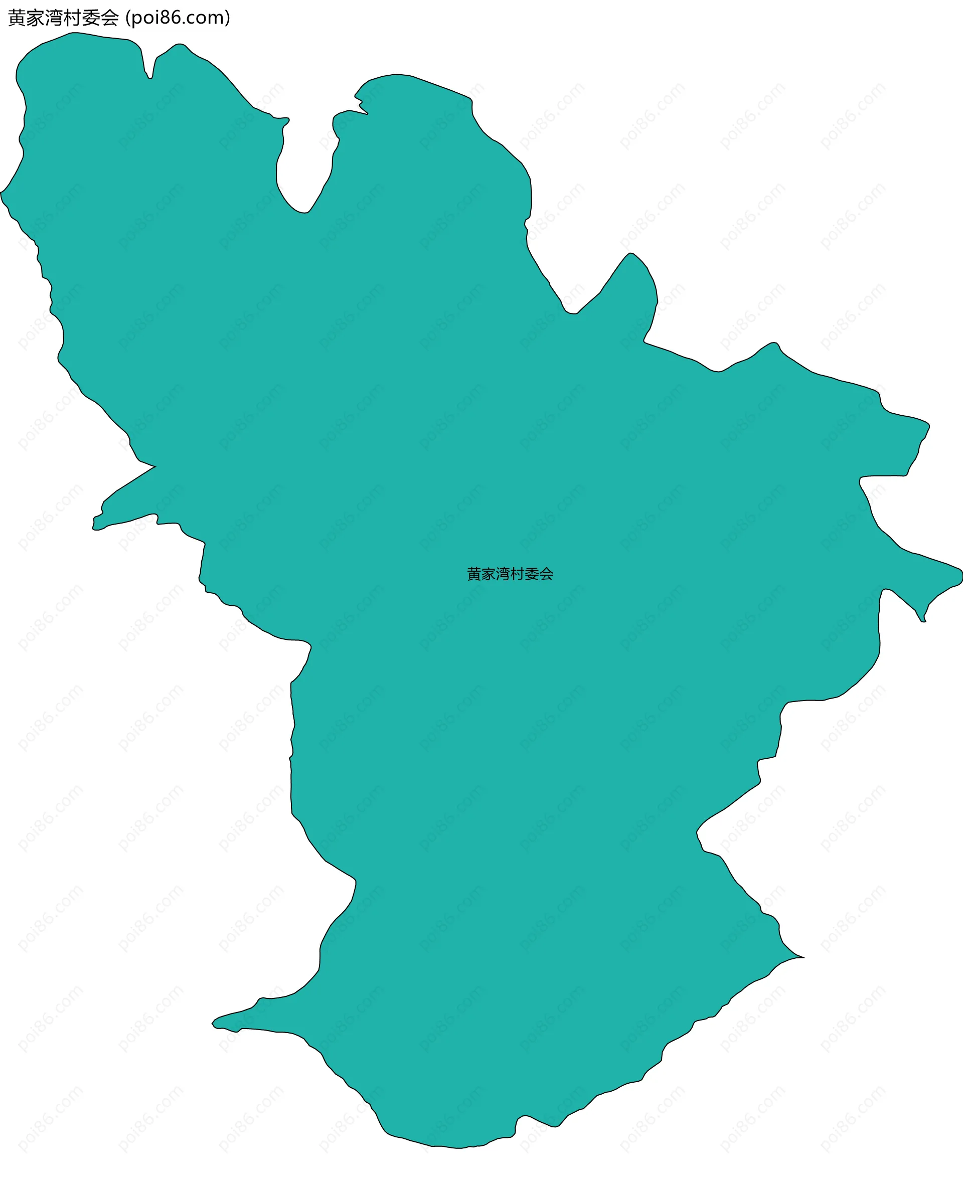 黄家湾村委会边界地图