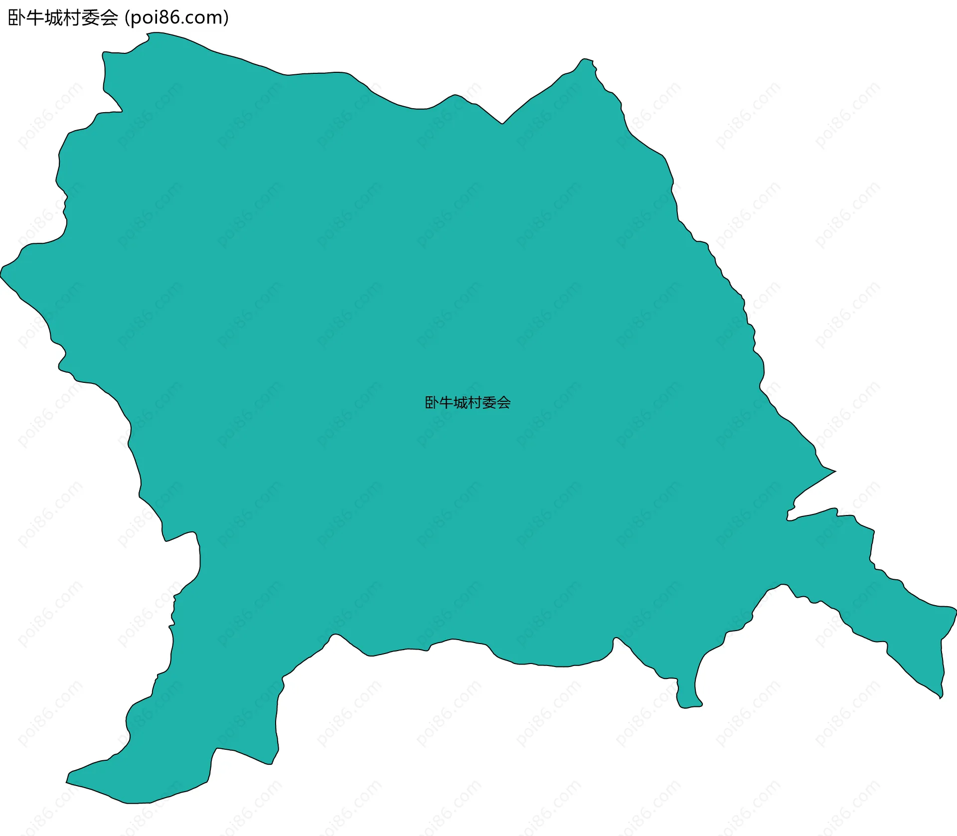 卧牛城村委会边界地图