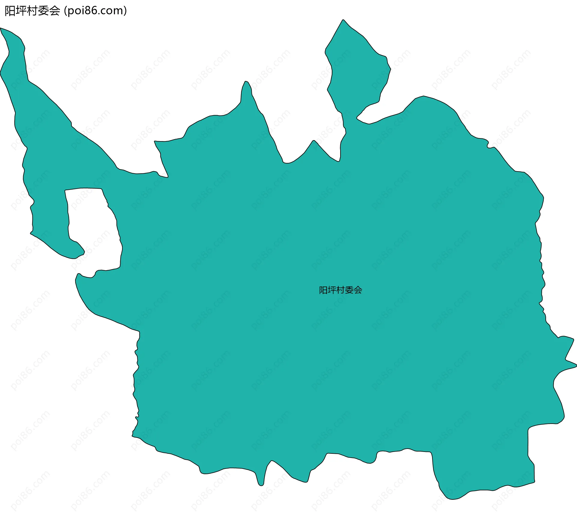 阳坪村委会边界地图